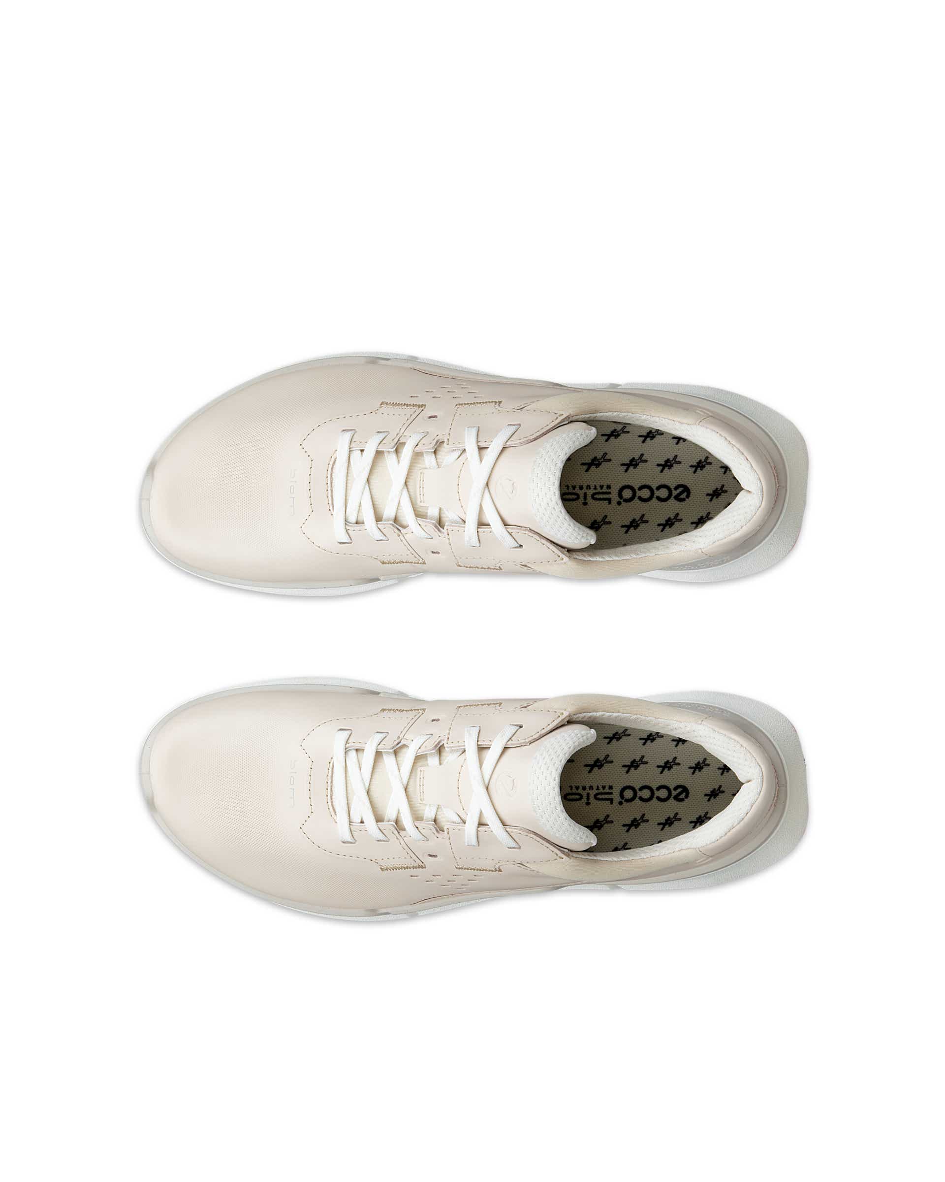 ECCO® BIOM 2.2 Dames leren sneaker - Beige - Top left pair