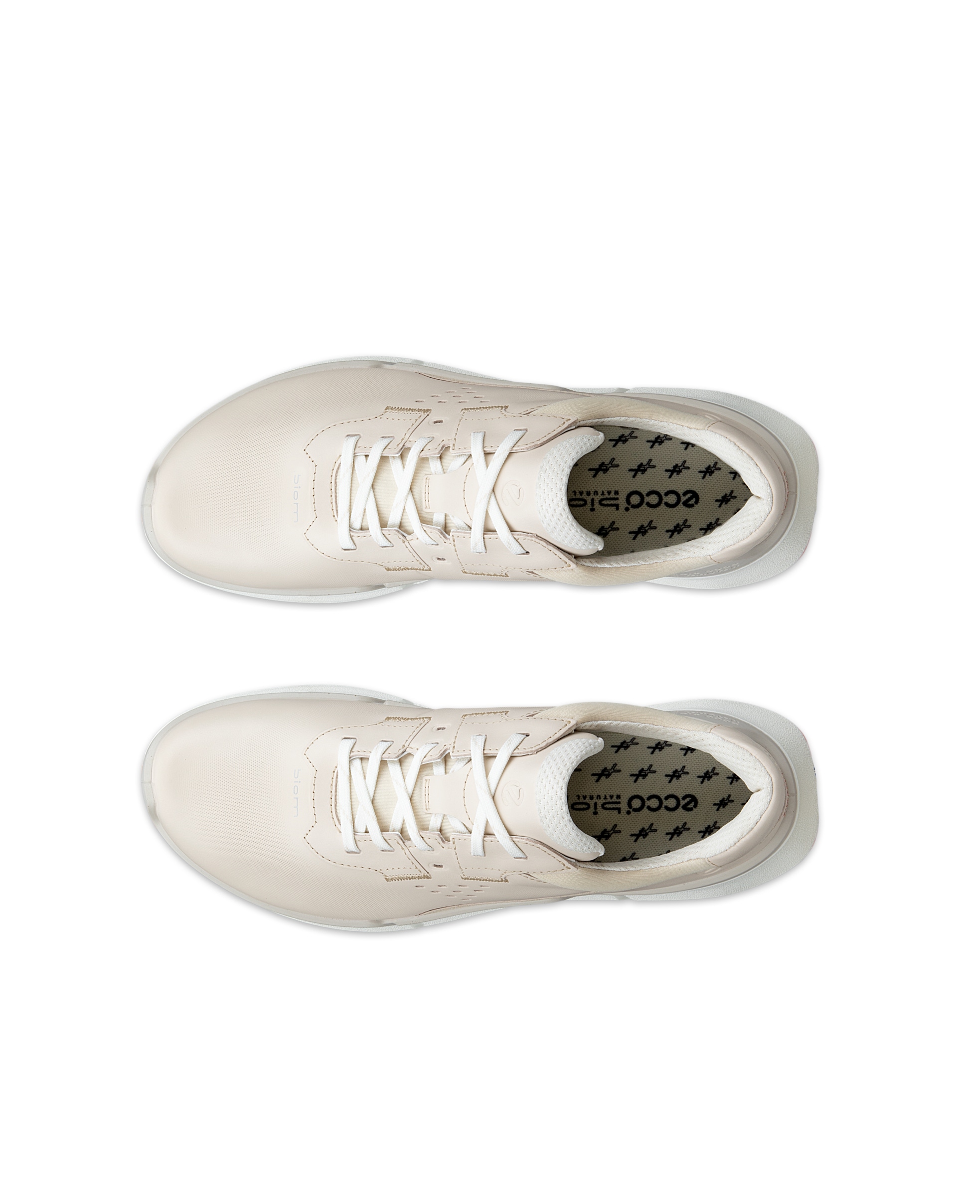 ECCO® BIOM 2.2 Dames leren sneaker - Beige - Top left pair
