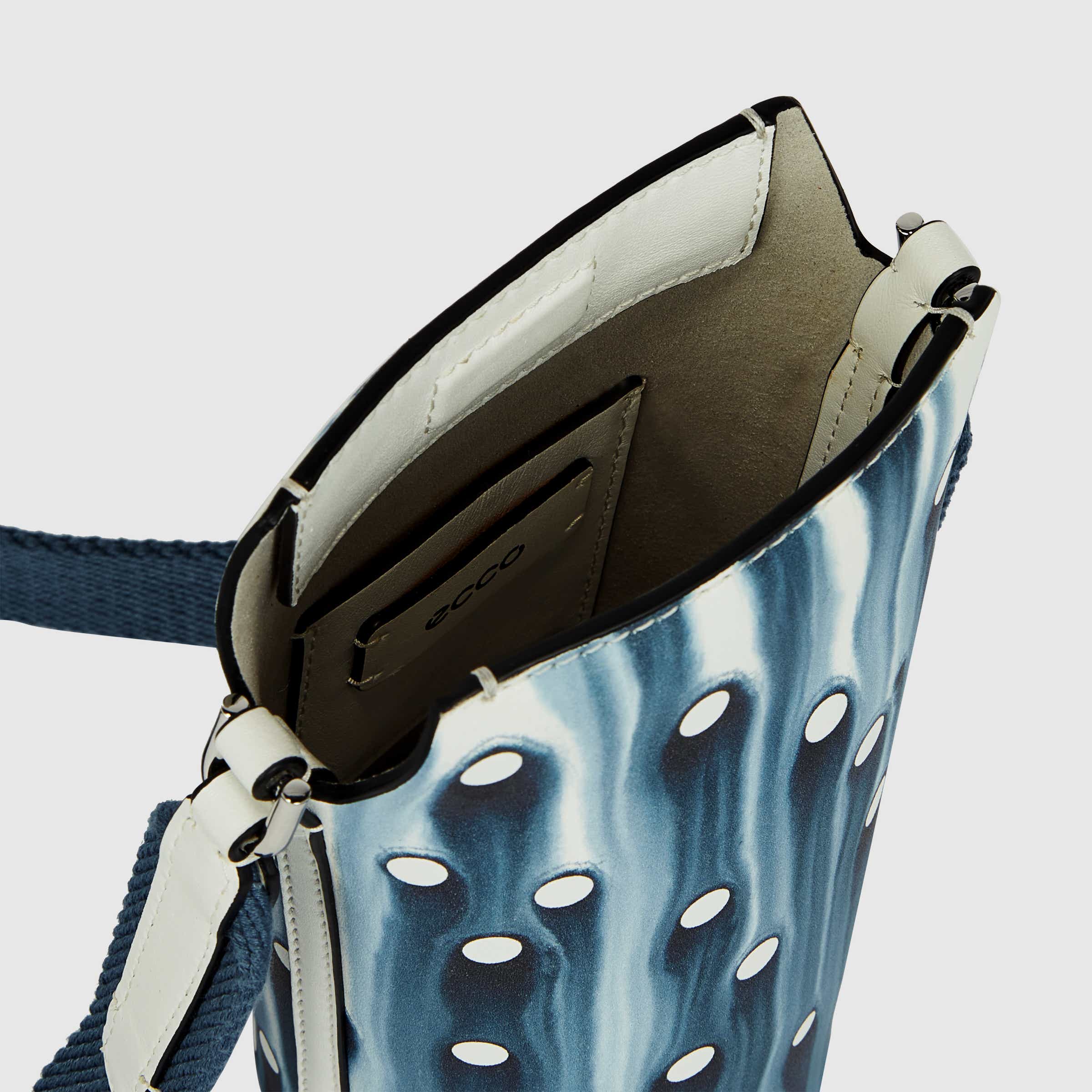 ECCO® Water Pot Leather Crossbody Bag - Blue - Inside