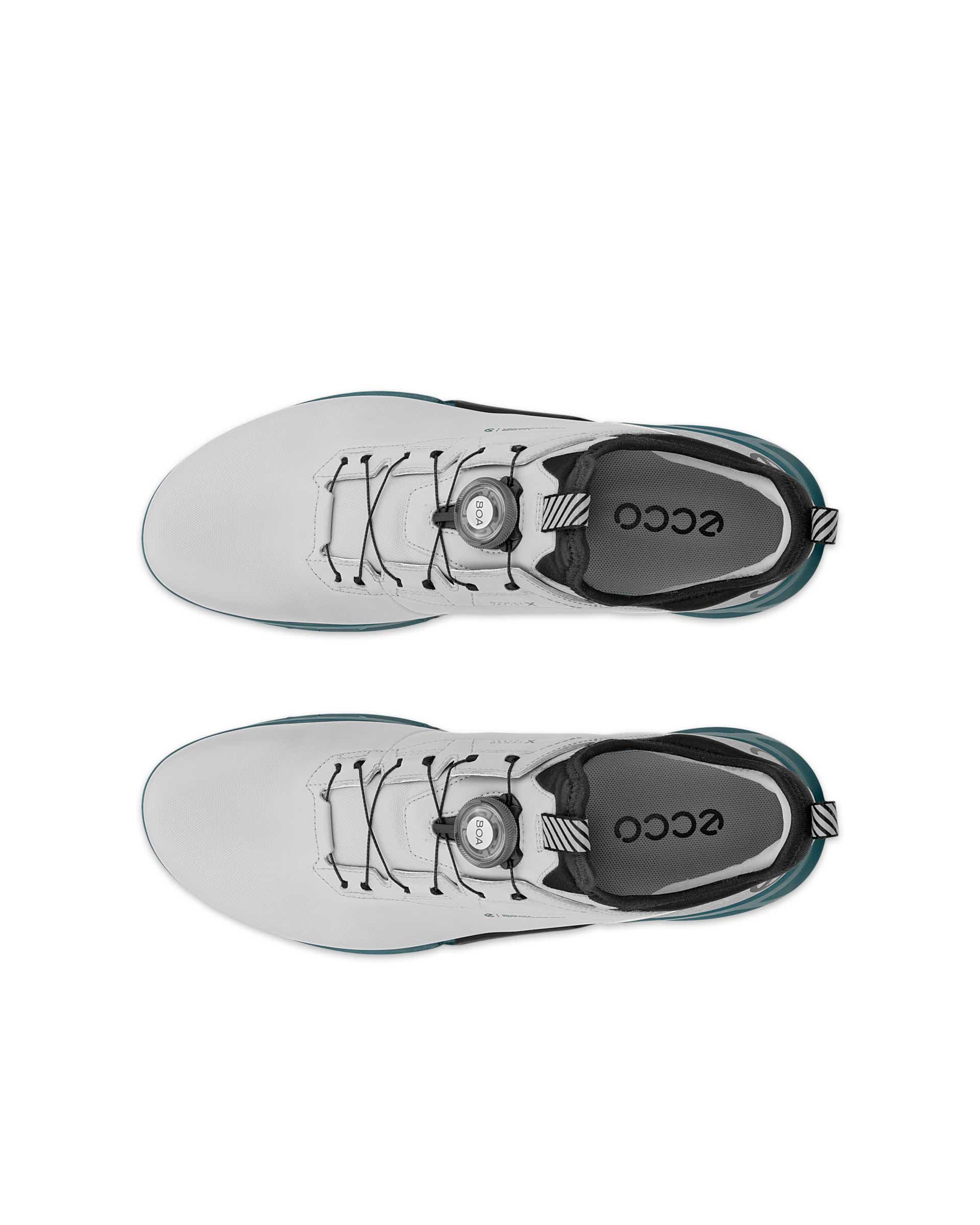 ECCO Golf BIOM C4 BOA メンズ レザーGore-Texゴルフシューズ - グレー - Top left pair