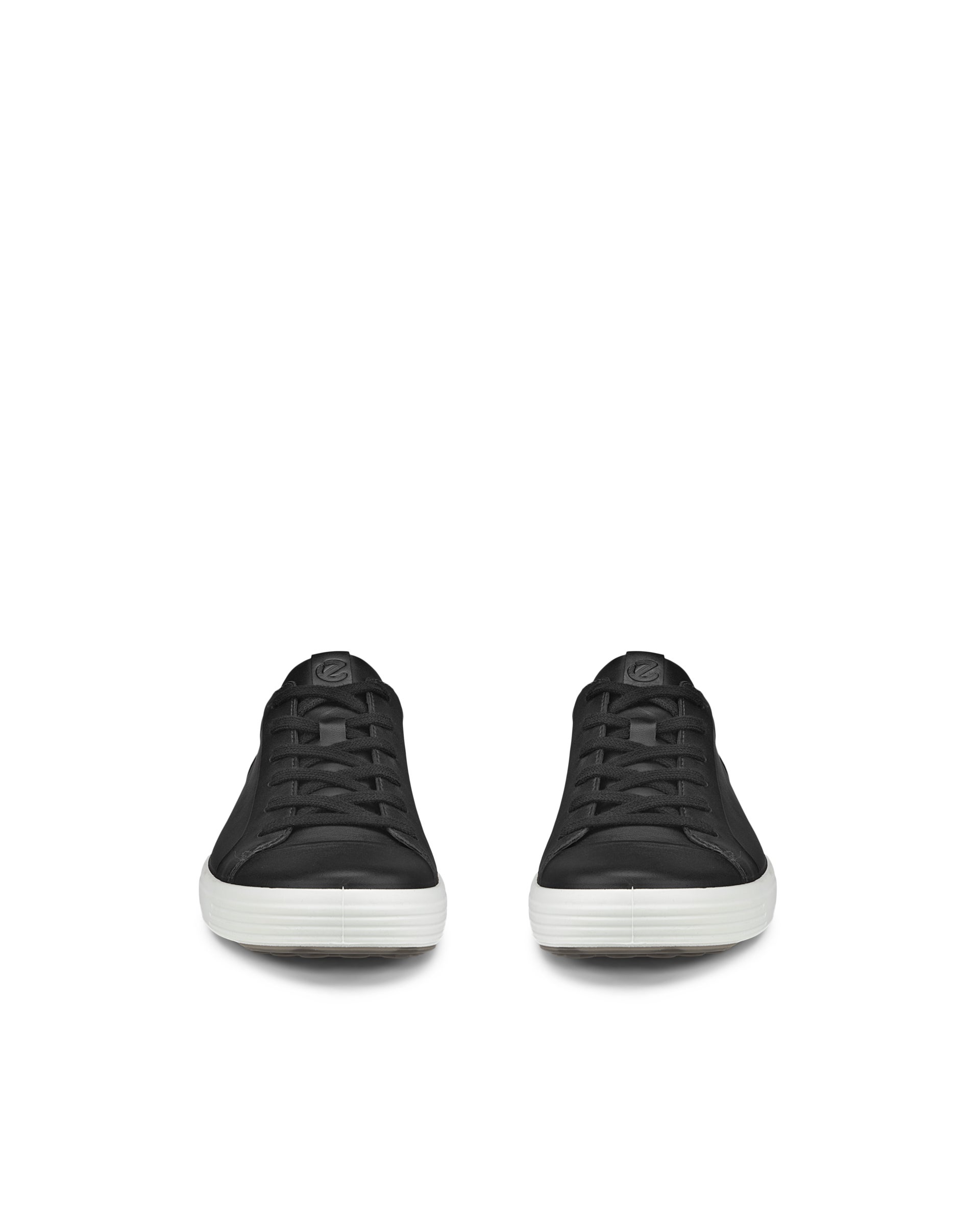 ECCO Soft 7 メンズ レザースニーカー - ブラック - Front pair