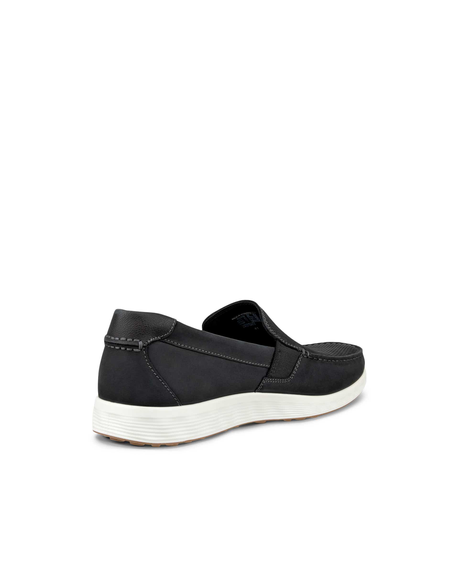 ECCO® S Lite Moc mocassins nubuck pour homme - Noir - Back