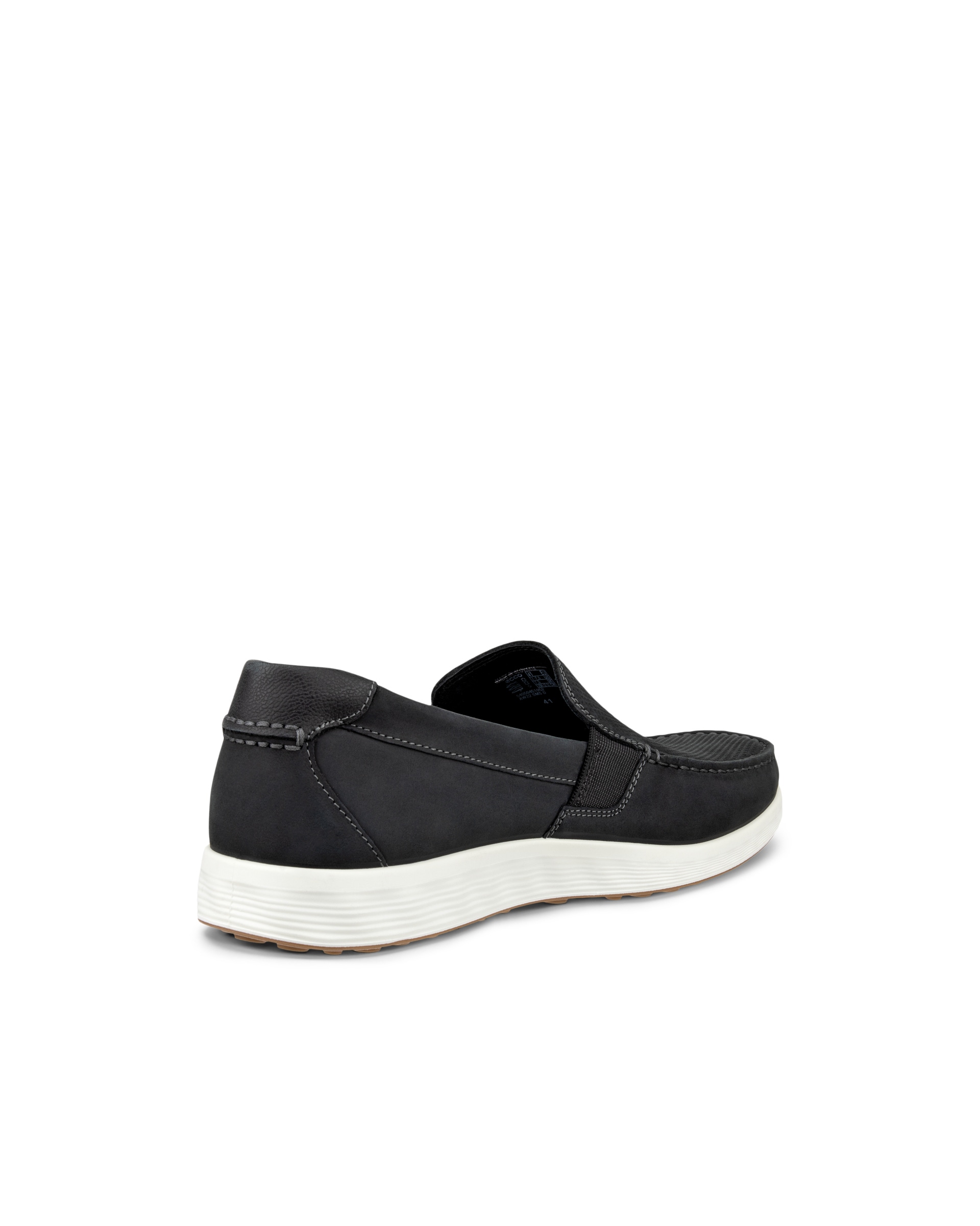 ECCO® S Lite Moc mocassins nubuck pour homme - Noir - Back