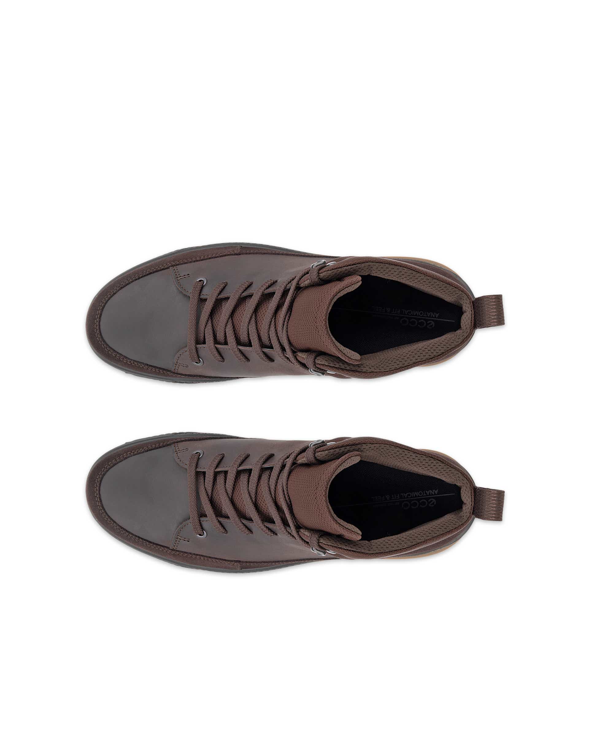 ECCO® BYPATH TRED bottines imperméable en nubuck pour homme - Marron - Top left pair
