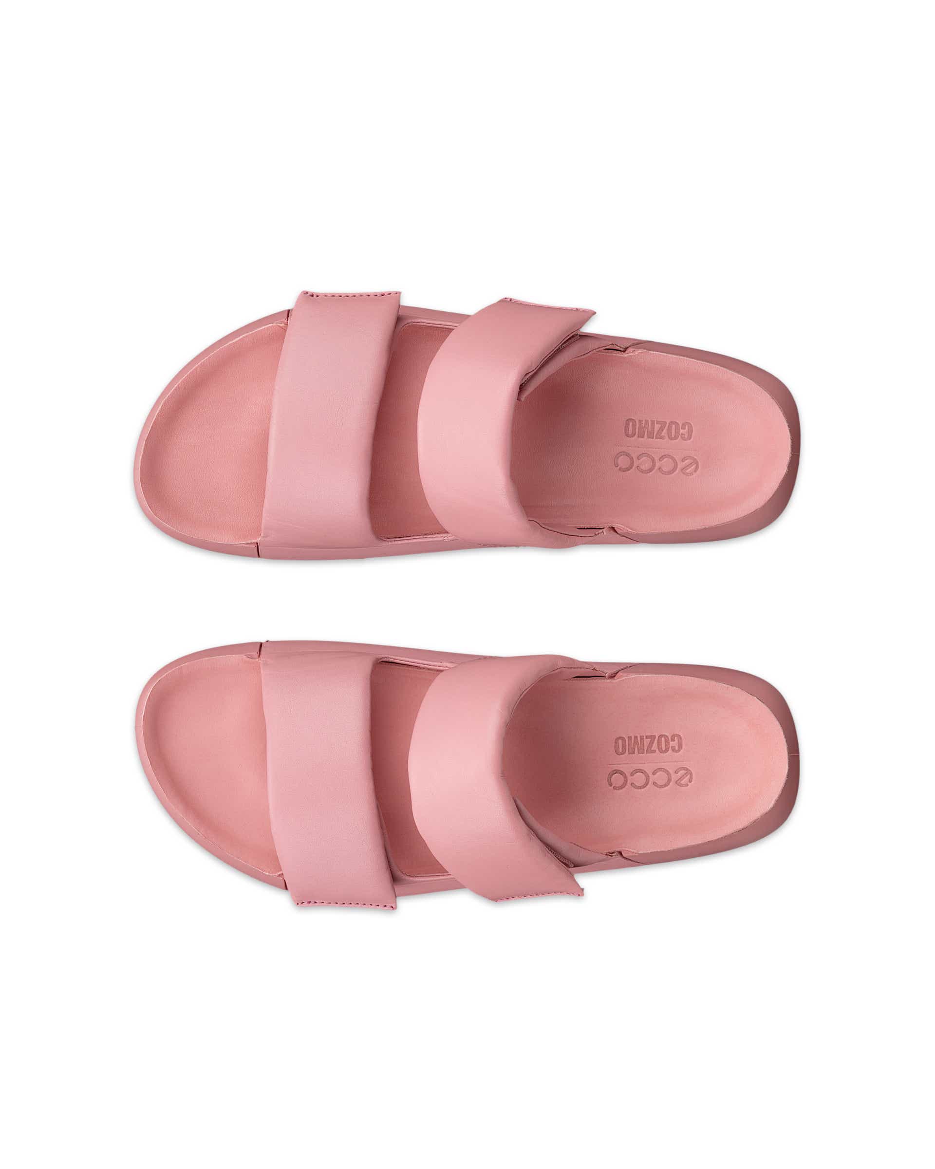 ECCO® Cozmo PF sandale en cuir deux brides  pour femme - Rose - Top left pair