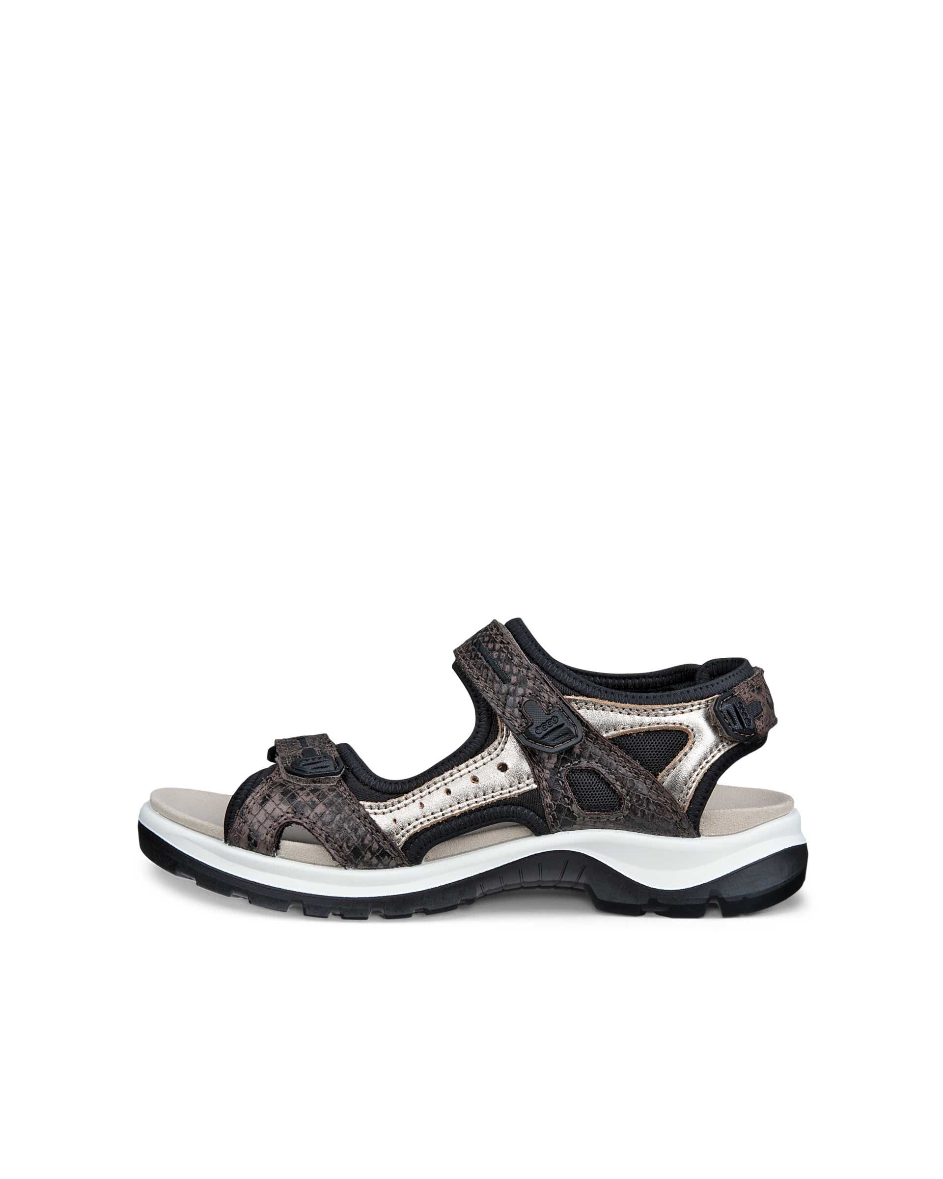 Chinelos tiras cruzadas couro mulher ECCO® OFFROAD - Castanho - Outside