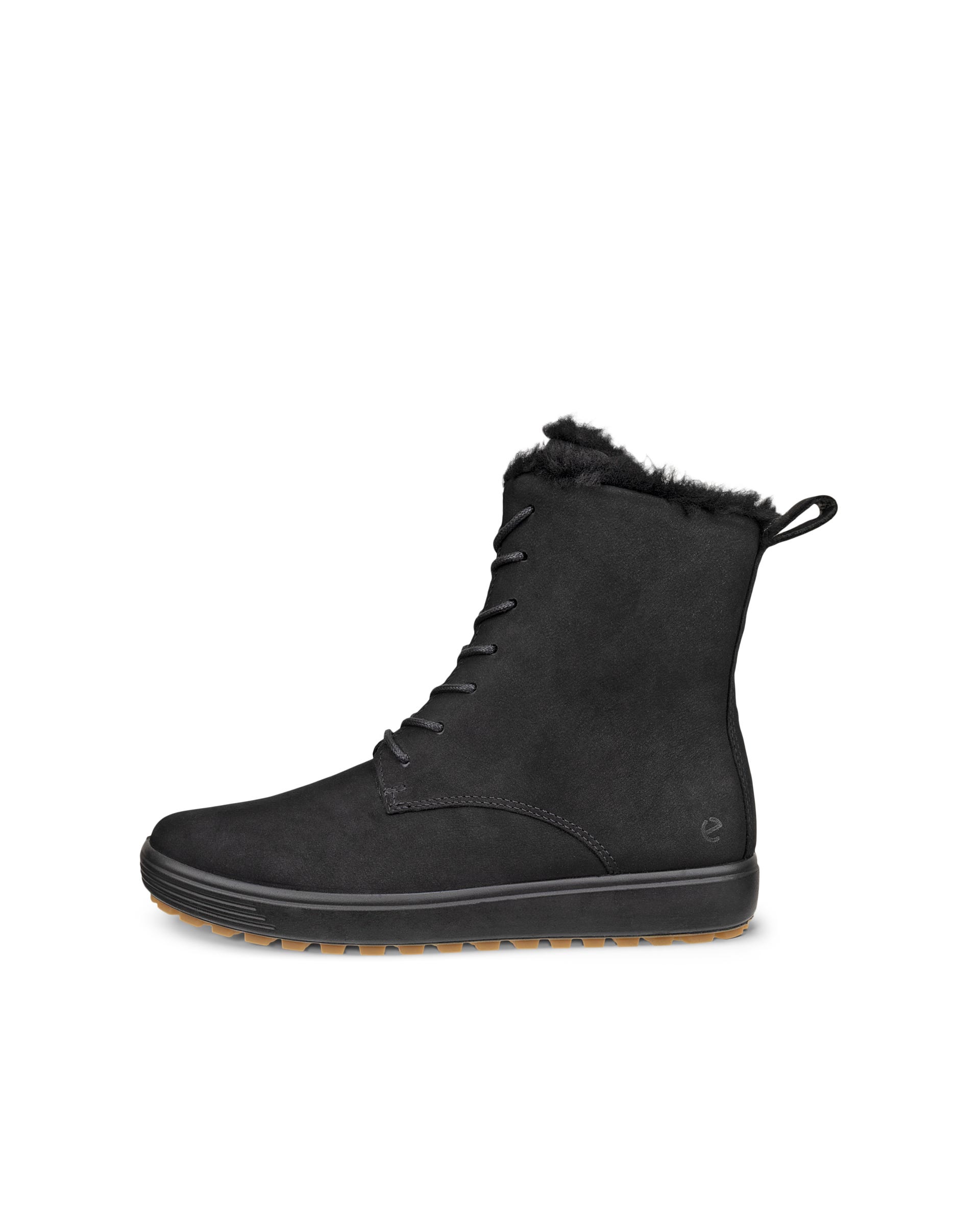 Botte mi-haute en cuir ECCO® Soft 7 Tred pour femme - Noir - Outside