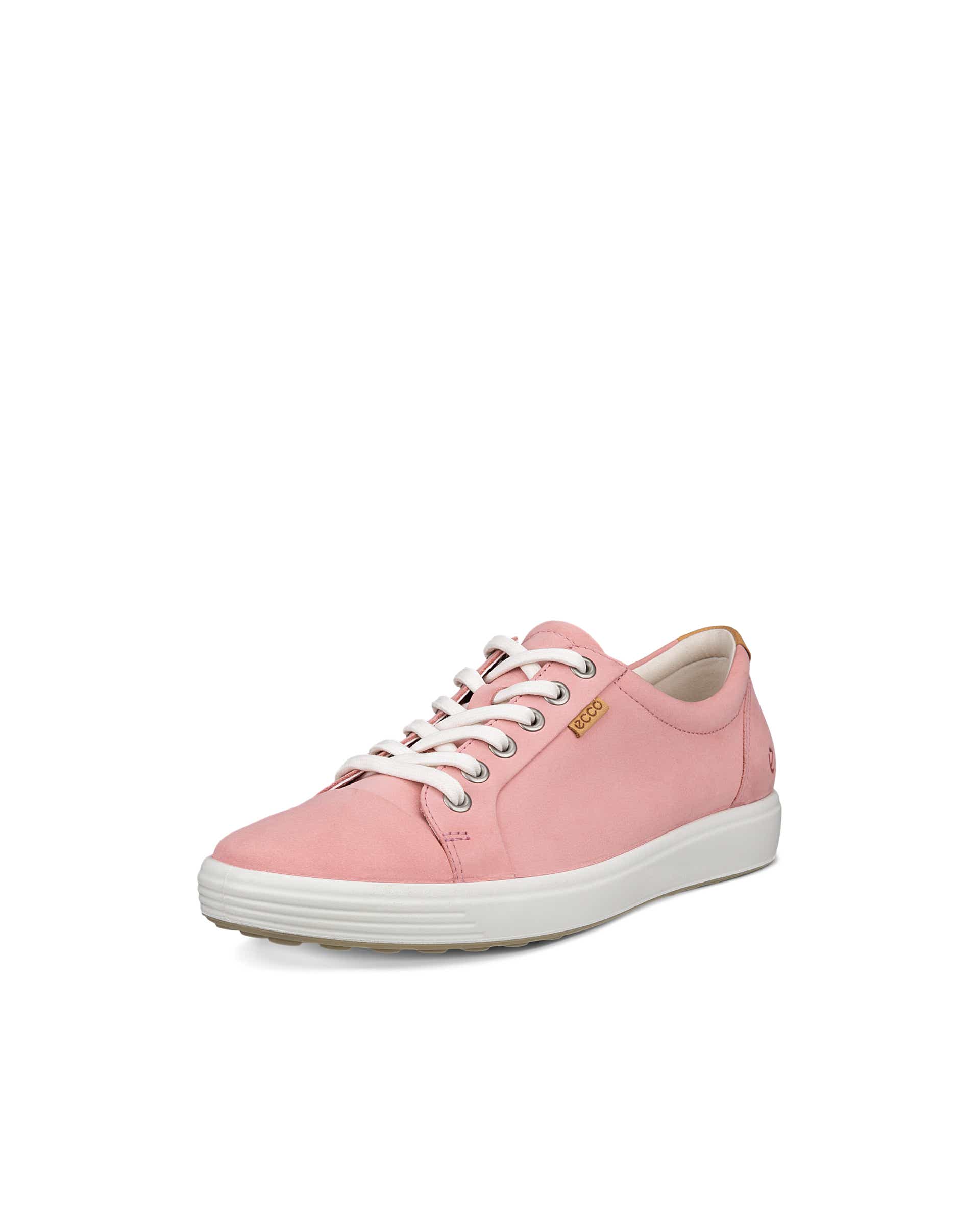 ECCO® Soft 7 baskets en nubuck pour femme - Rose - Main