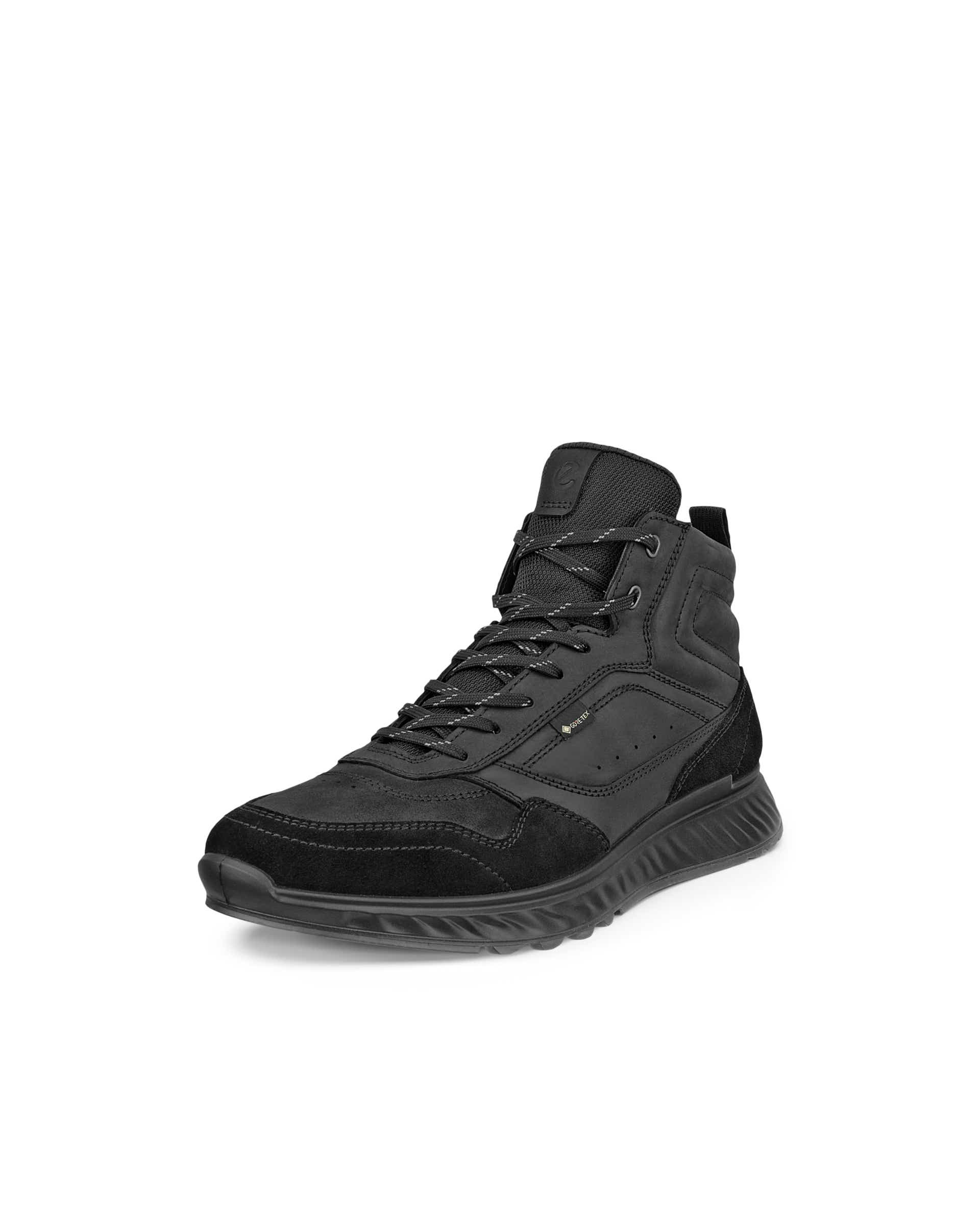 Men's ECCO® EXOSTRIDE Nubuck Gore-Tex Ankle Boot - Black - Main