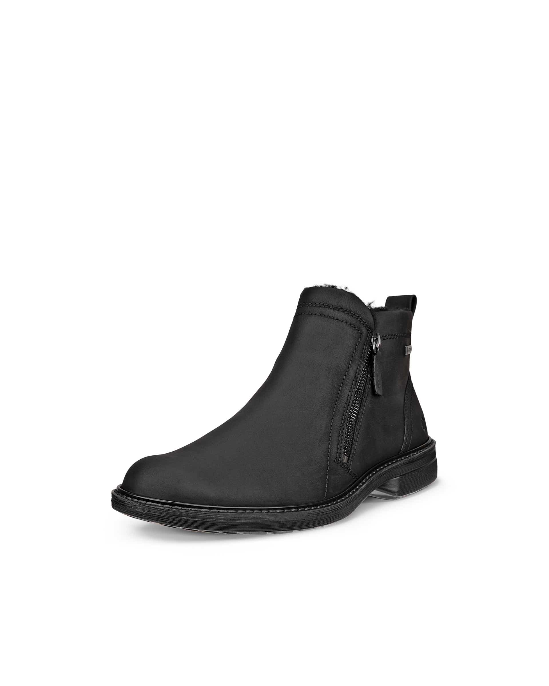 Miesten ECCO® Turn nupukkinahkaiset Gore-Tex -nilkkurit - Musta - Main