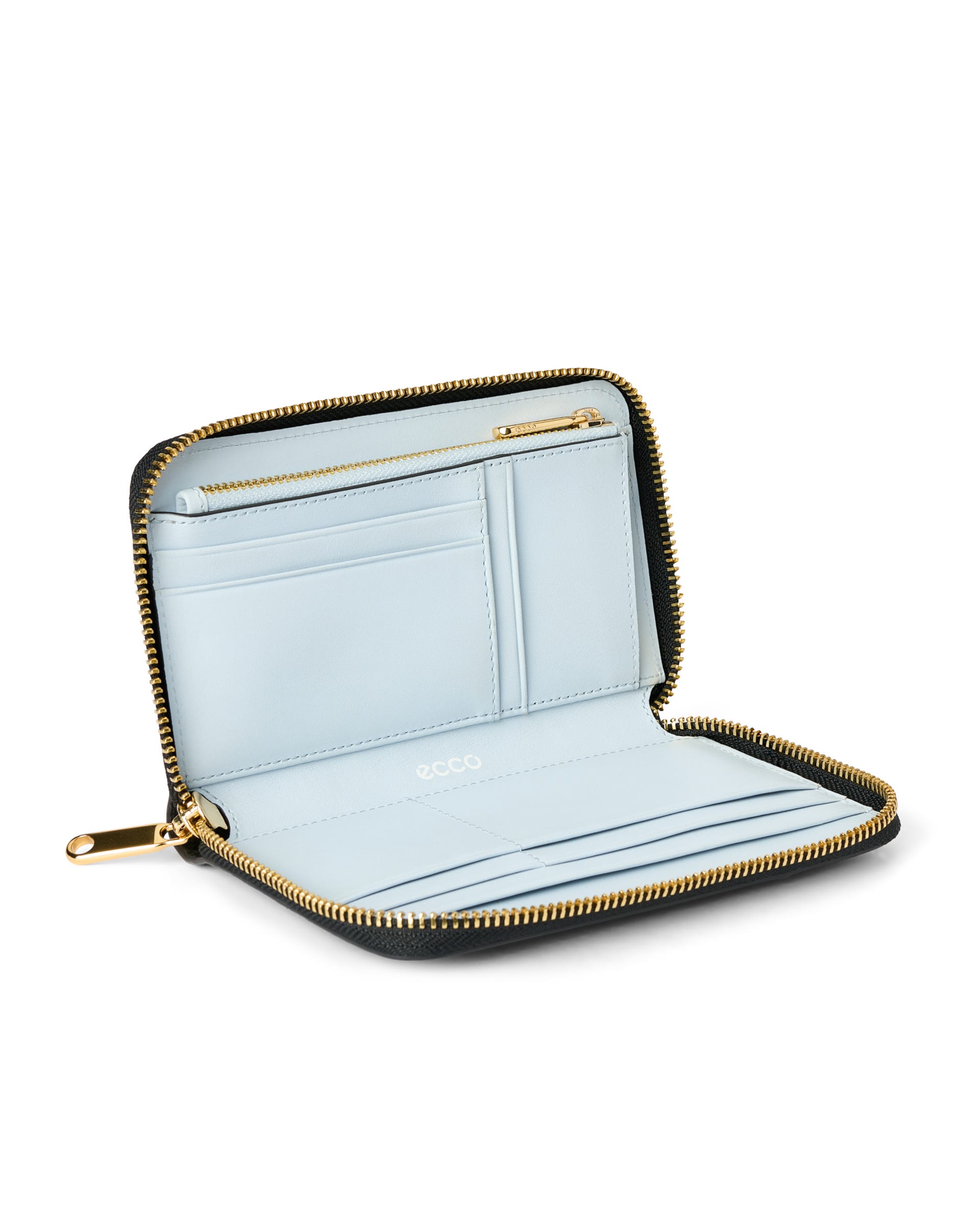 Duży skórzany portfel ECCO® Wallet - Czarny - Inside