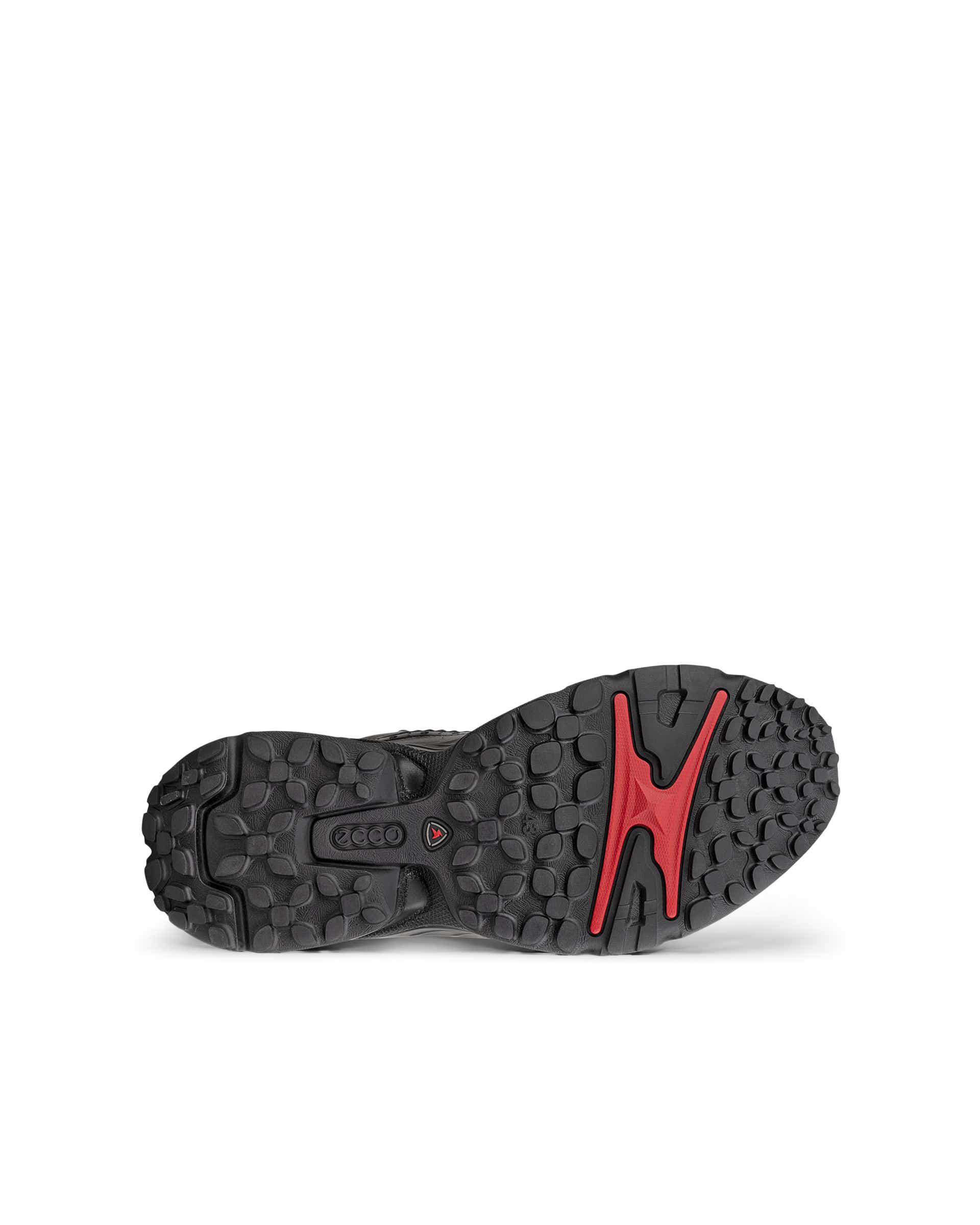 Męskie skórzane sneakersy na platformie ECCO® RECEPTOR XP - Czarny - Sole