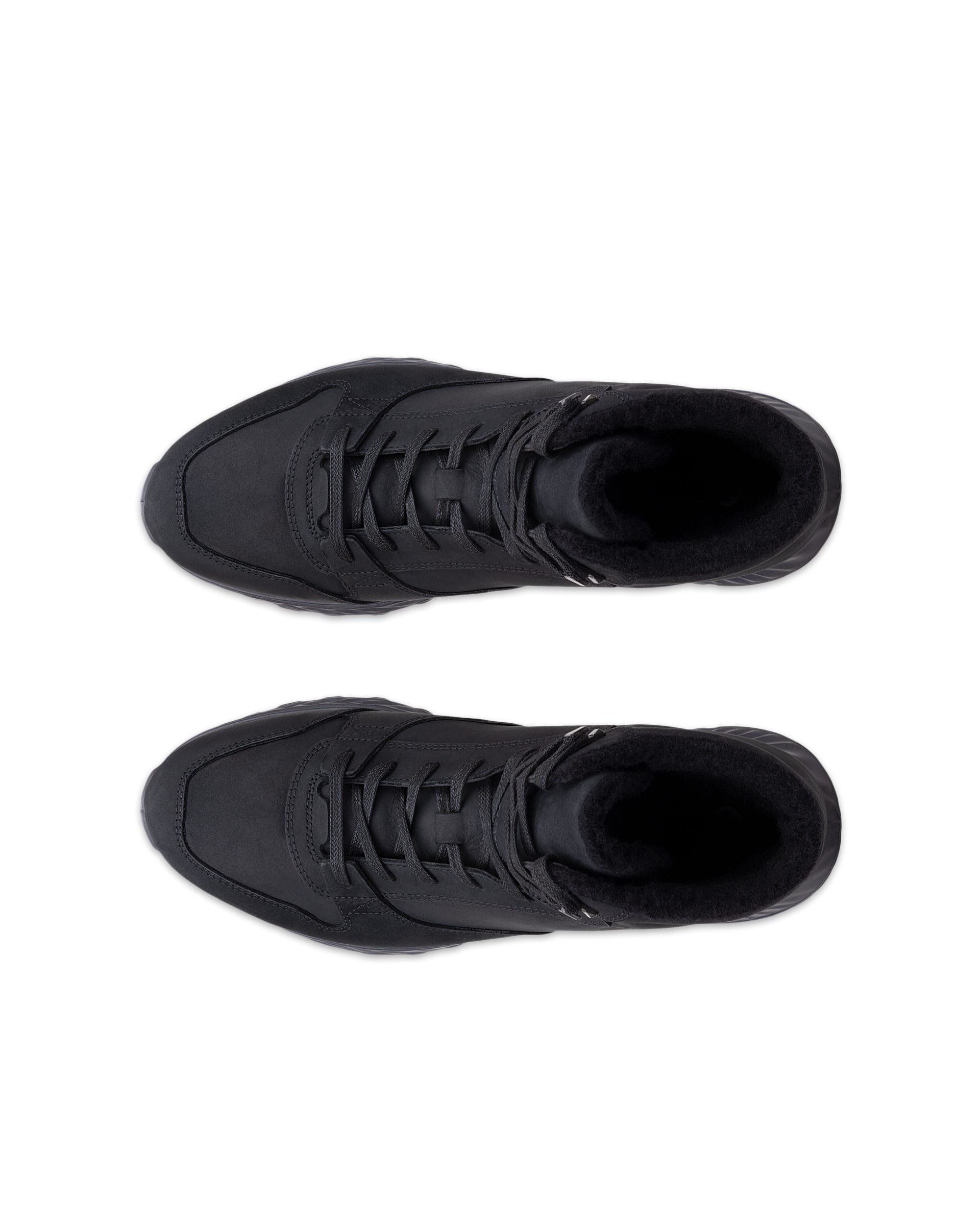 Men's ECCO® EXOSTRIDE Nubuck Boot - Black - Top left pair