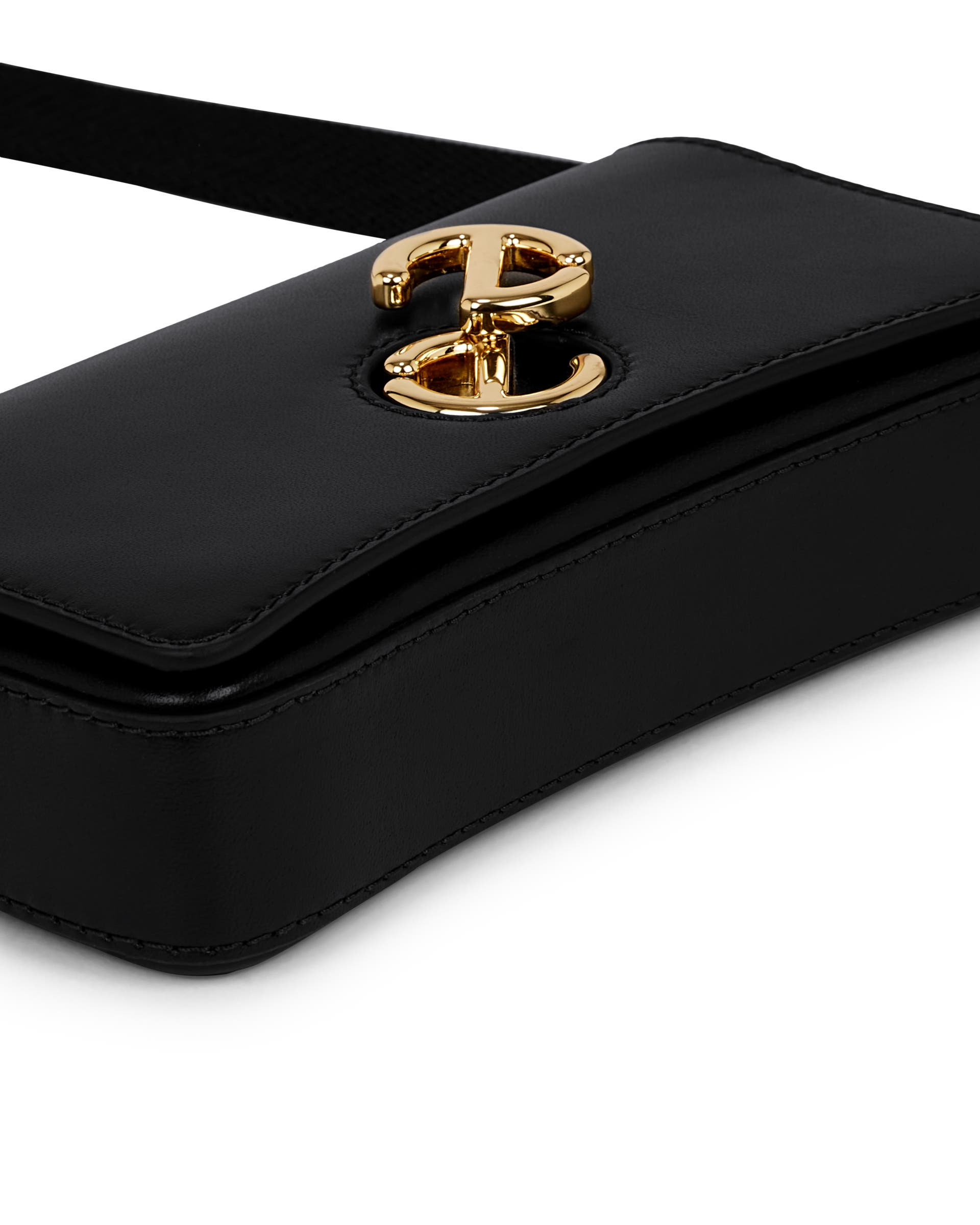 ECCO Pinch Small Lock Wave レザークロスボディバッグ - ブラック - Detail-2