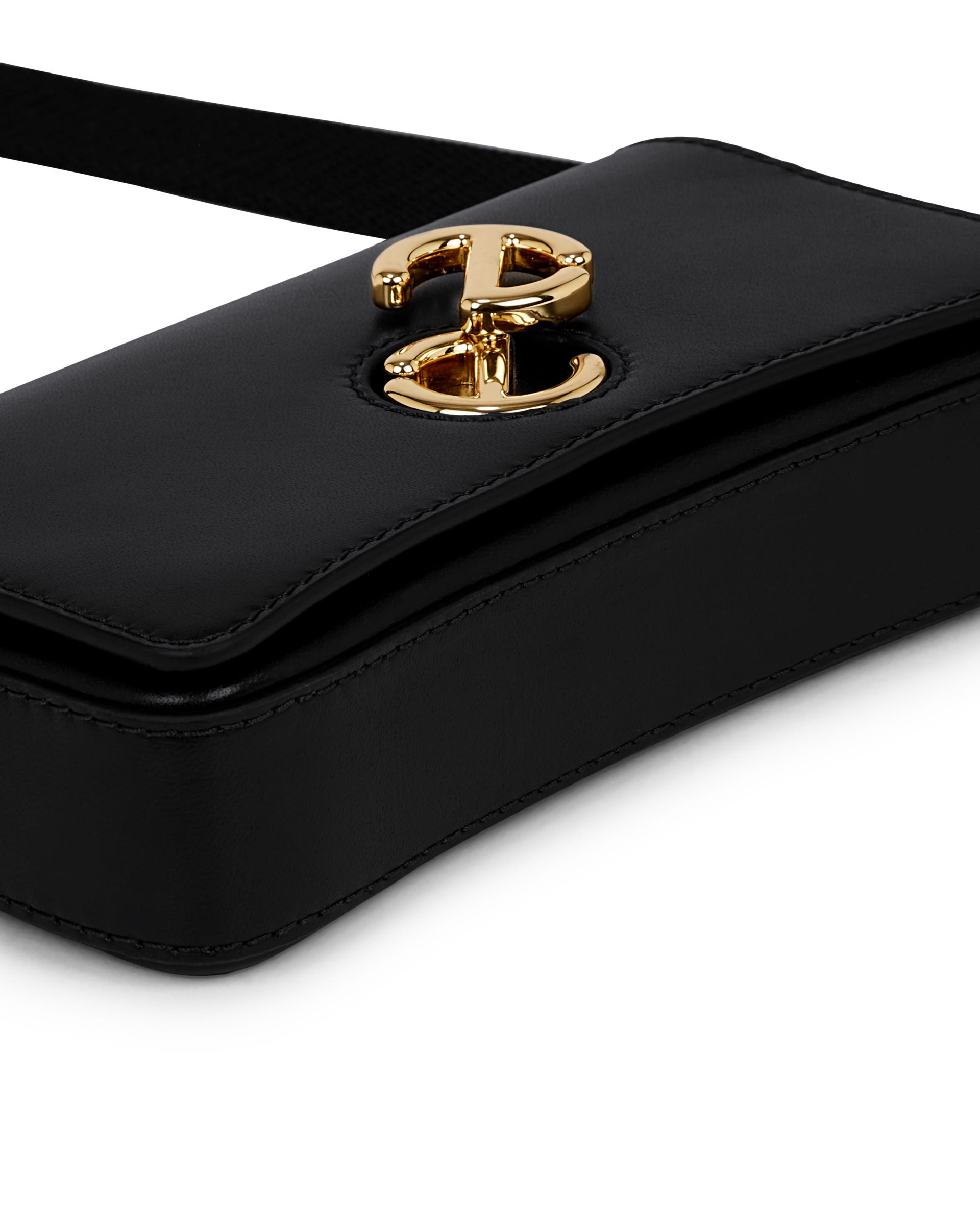 ECCO Pinch Small Lock Wave レザークロスボディバッグ - ブラック - Detail-2