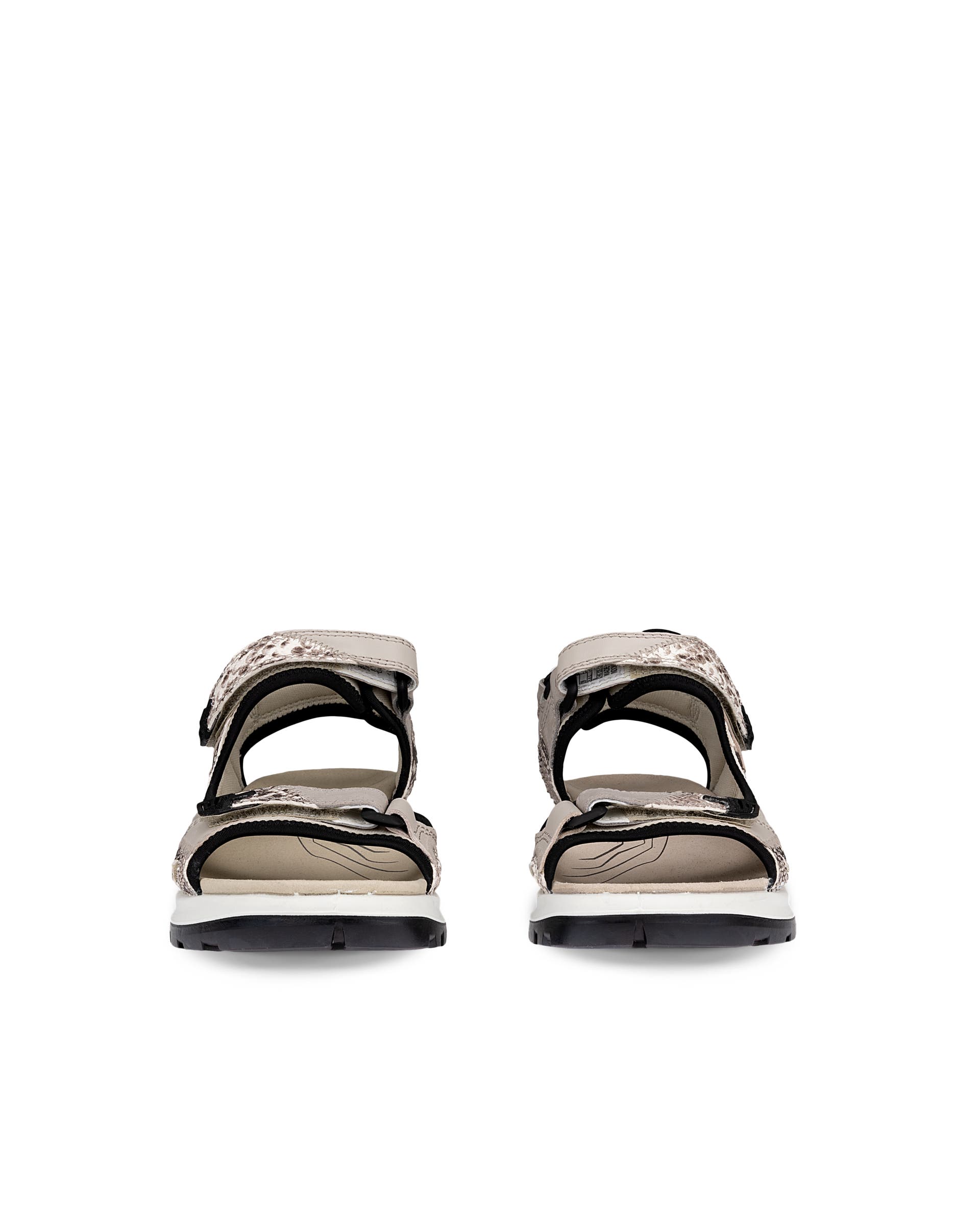 Women's ECCO® Offroad Leather Outdoor Sandal - Beige - Front pair
