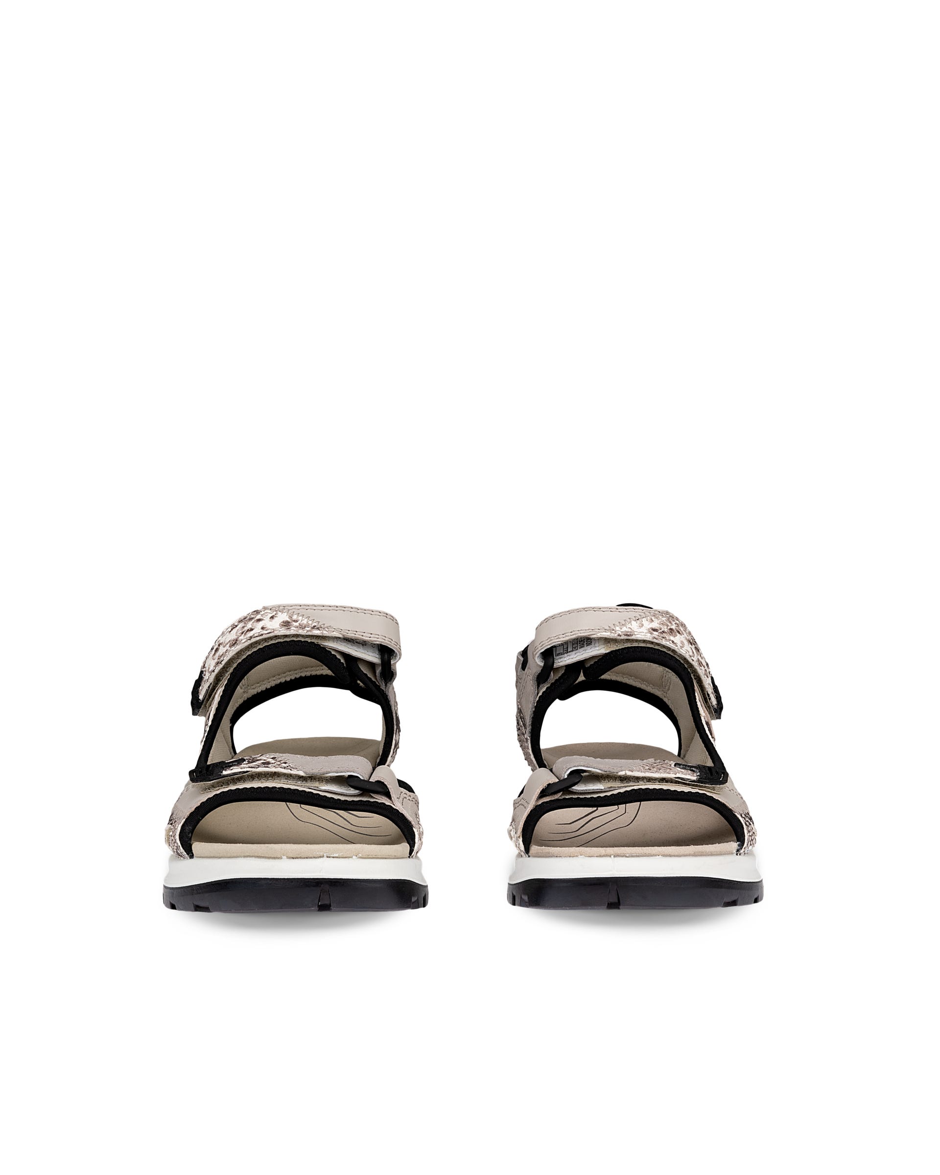 Women's ECCO® Offroad Leather Outdoor Sandal - Beige - Front pair