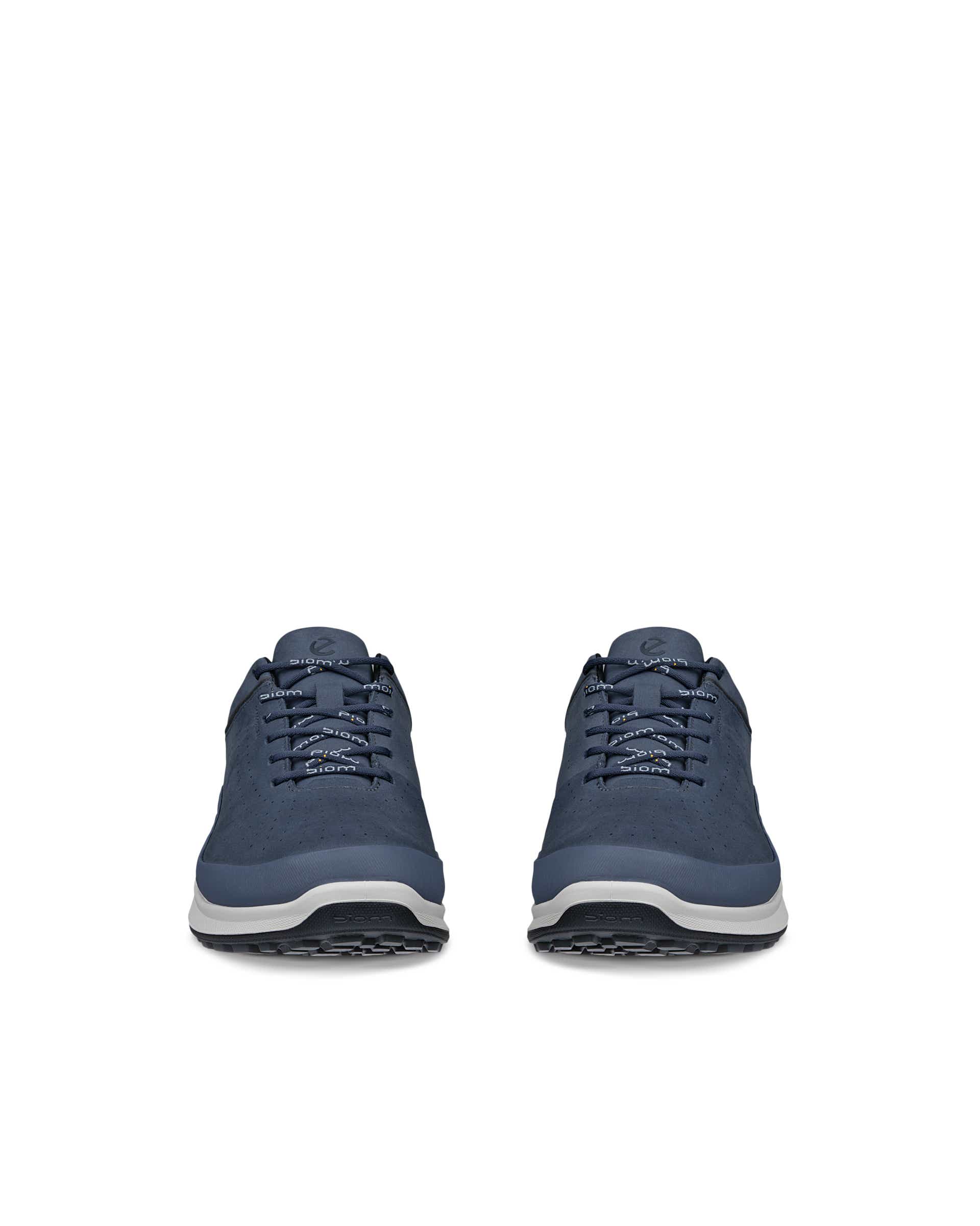 Men's ECCO® BIOM ENERGI Nubuck Waterproof Shoe - Blue - Front pair
