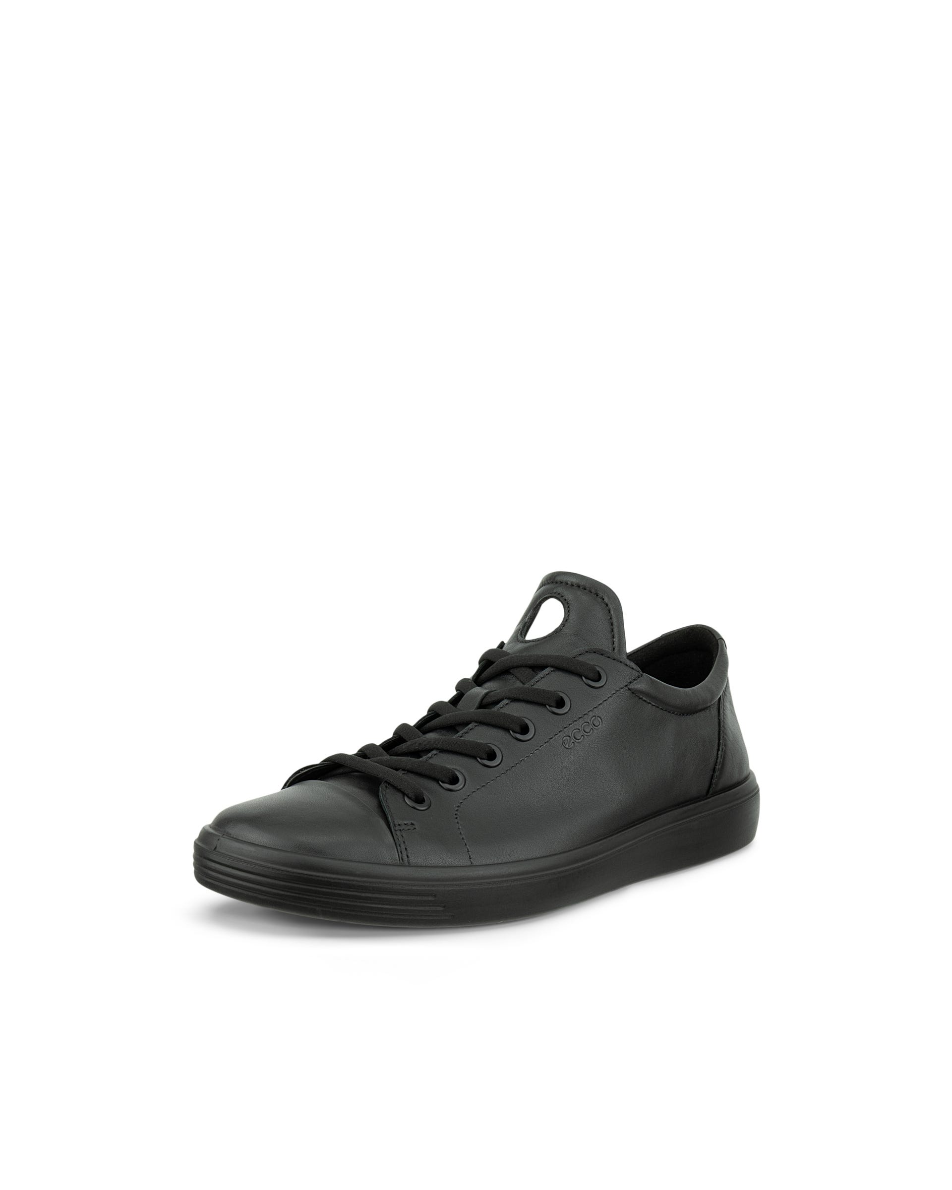 Women's ECCO® SOFT CLASSIC Leather Trainer - Black - Outside