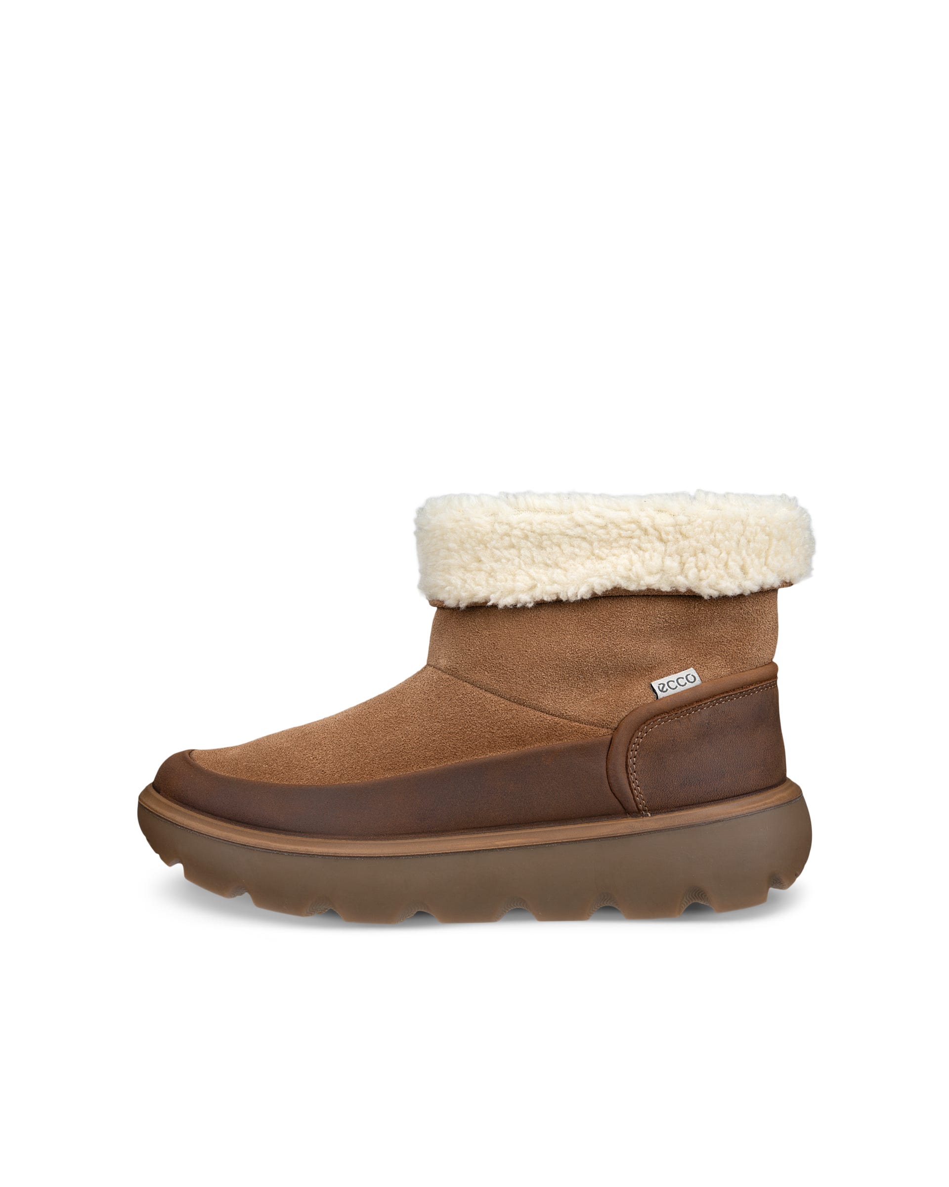 Women's ECCO® GLACIA Suede Waterproof Winter Boot - Brown - Outside