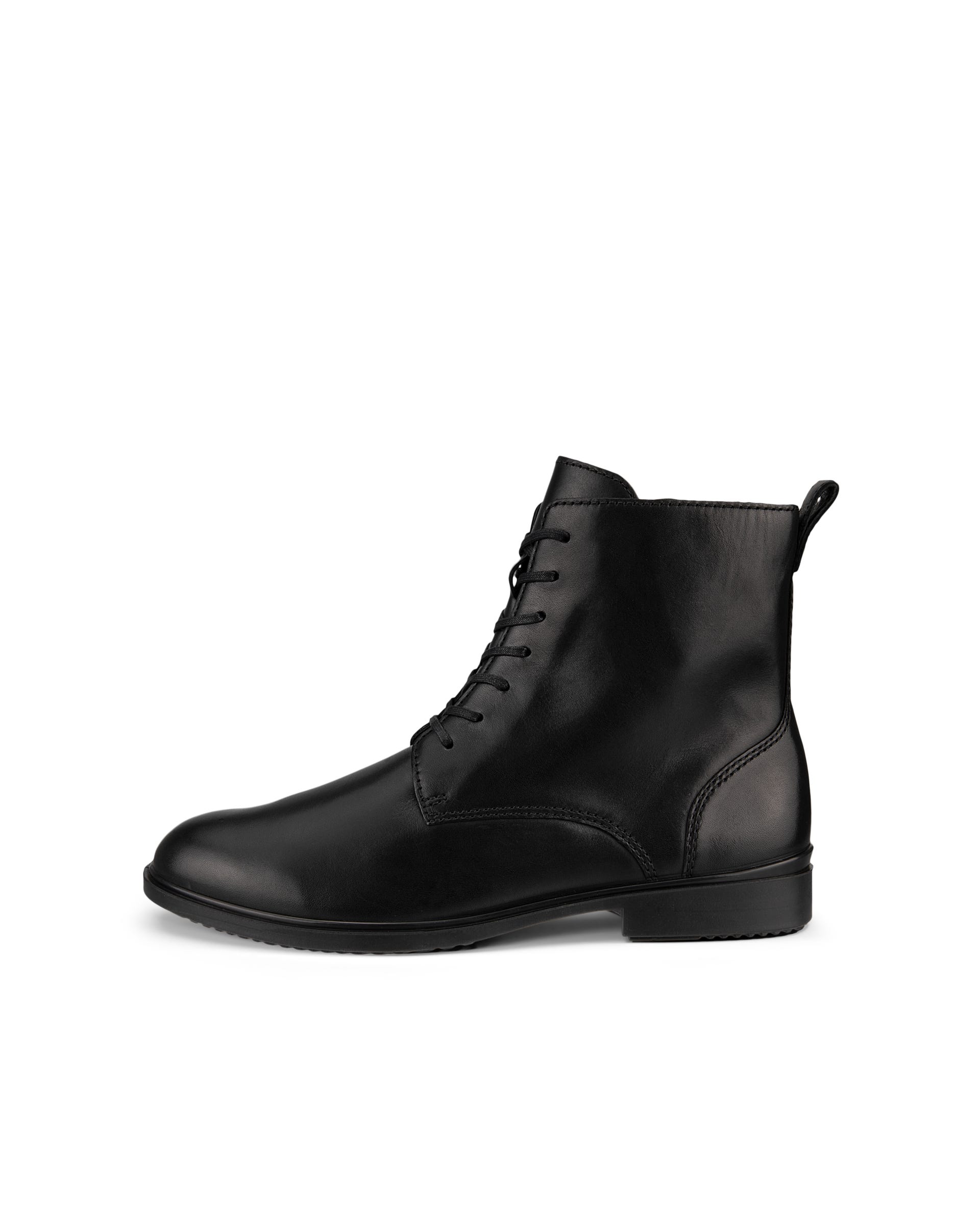 ECCO Dress Classic 15 ウィメンズ レザーレースアップブーツ - ブラック - Outside