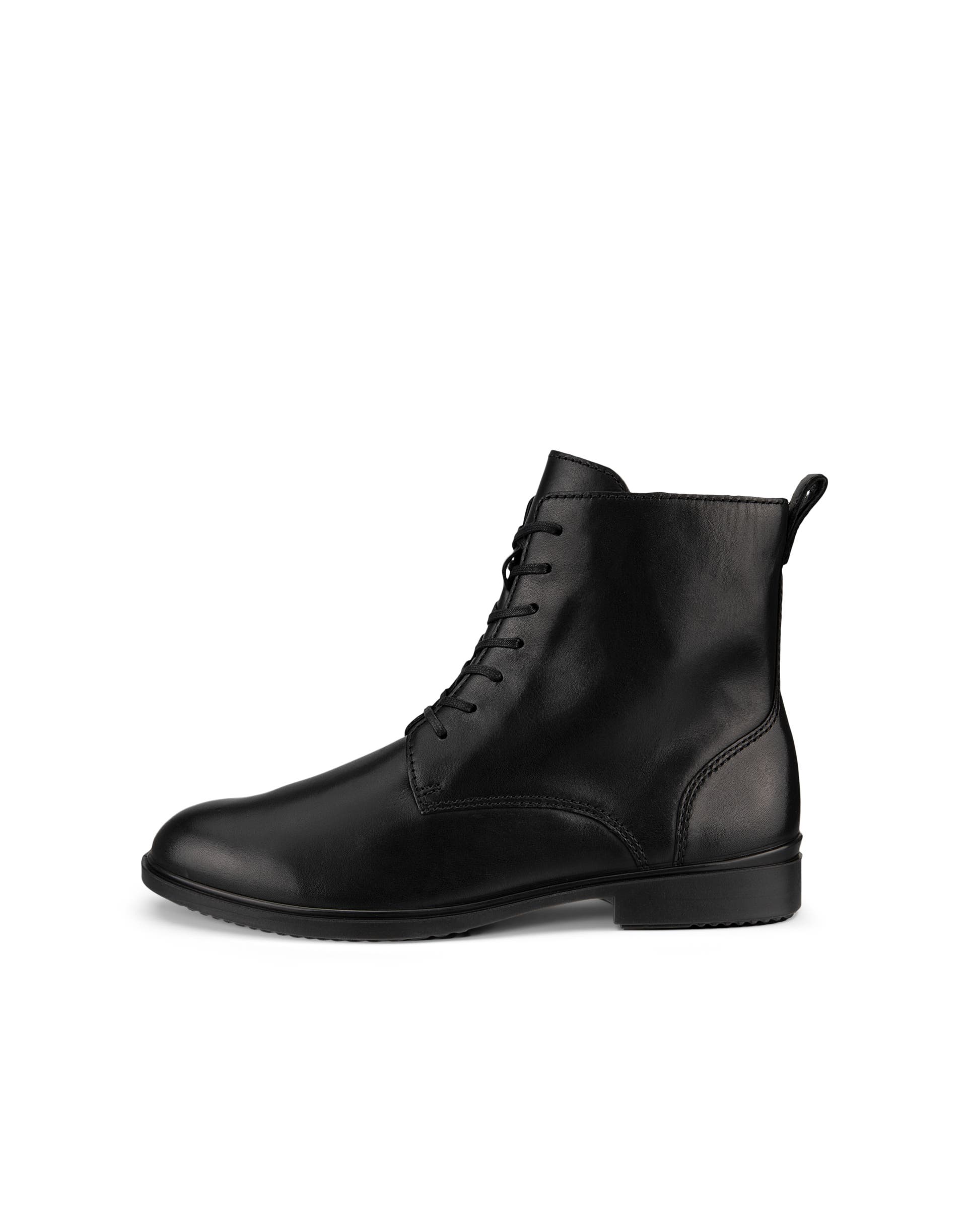 ECCO Dress Classic 15 ウィメンズ レザーレースアップブーツ - ブラック - Outside