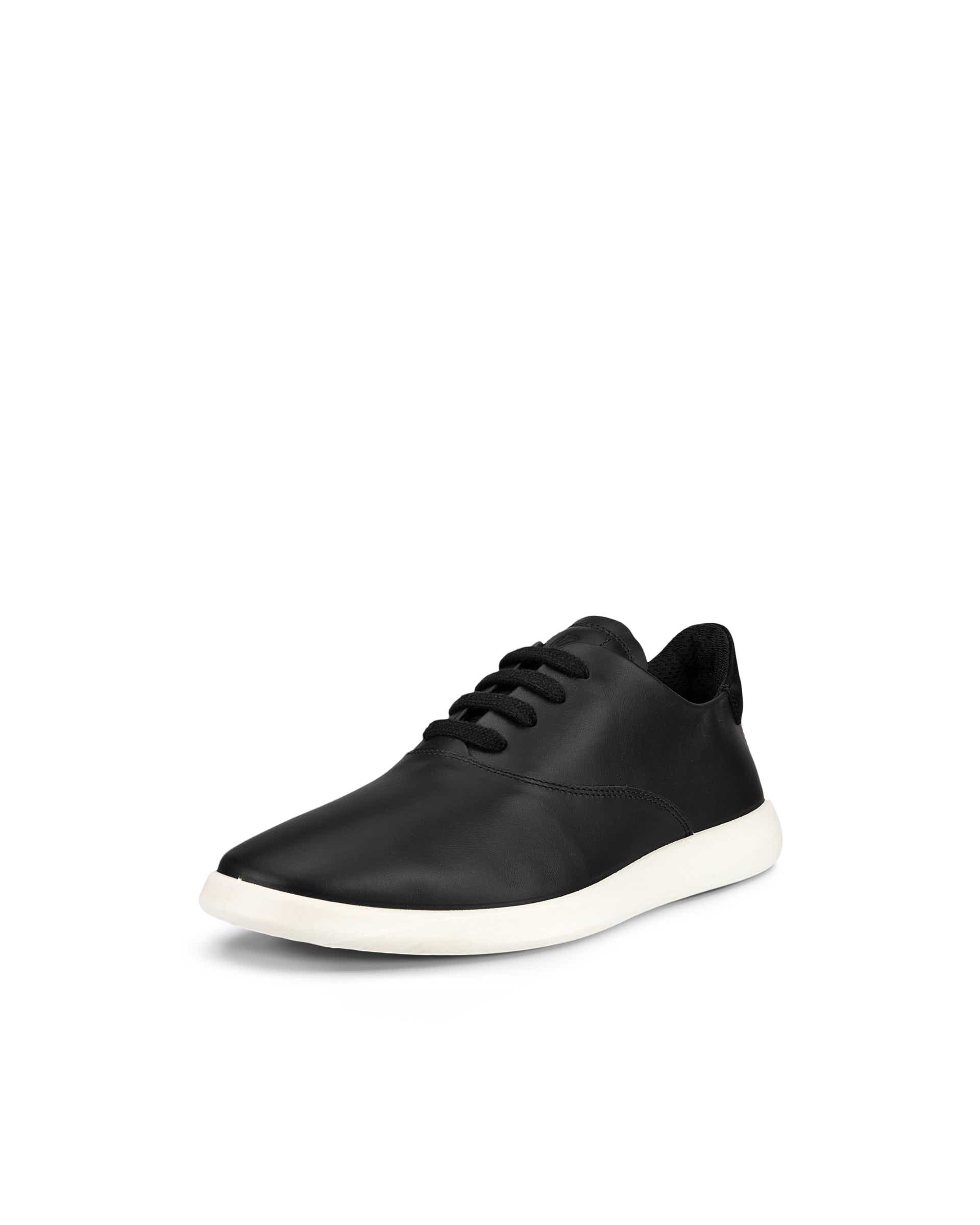 ECCO® Minimalist chaussures à lacet en cuir pour femme - Noir - Main