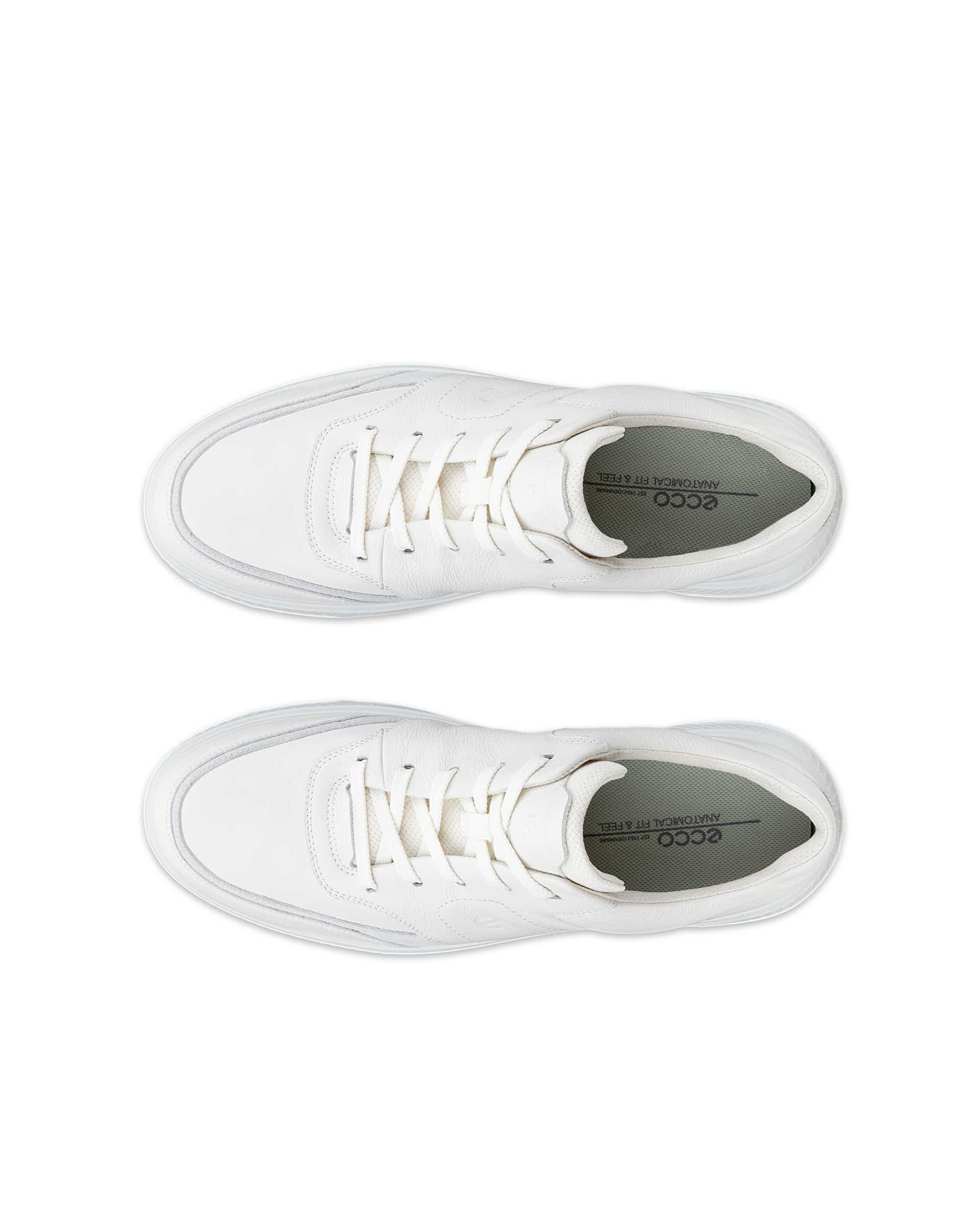 Men's ECCO® MOVE Leather Sneaker - White - Top left pair