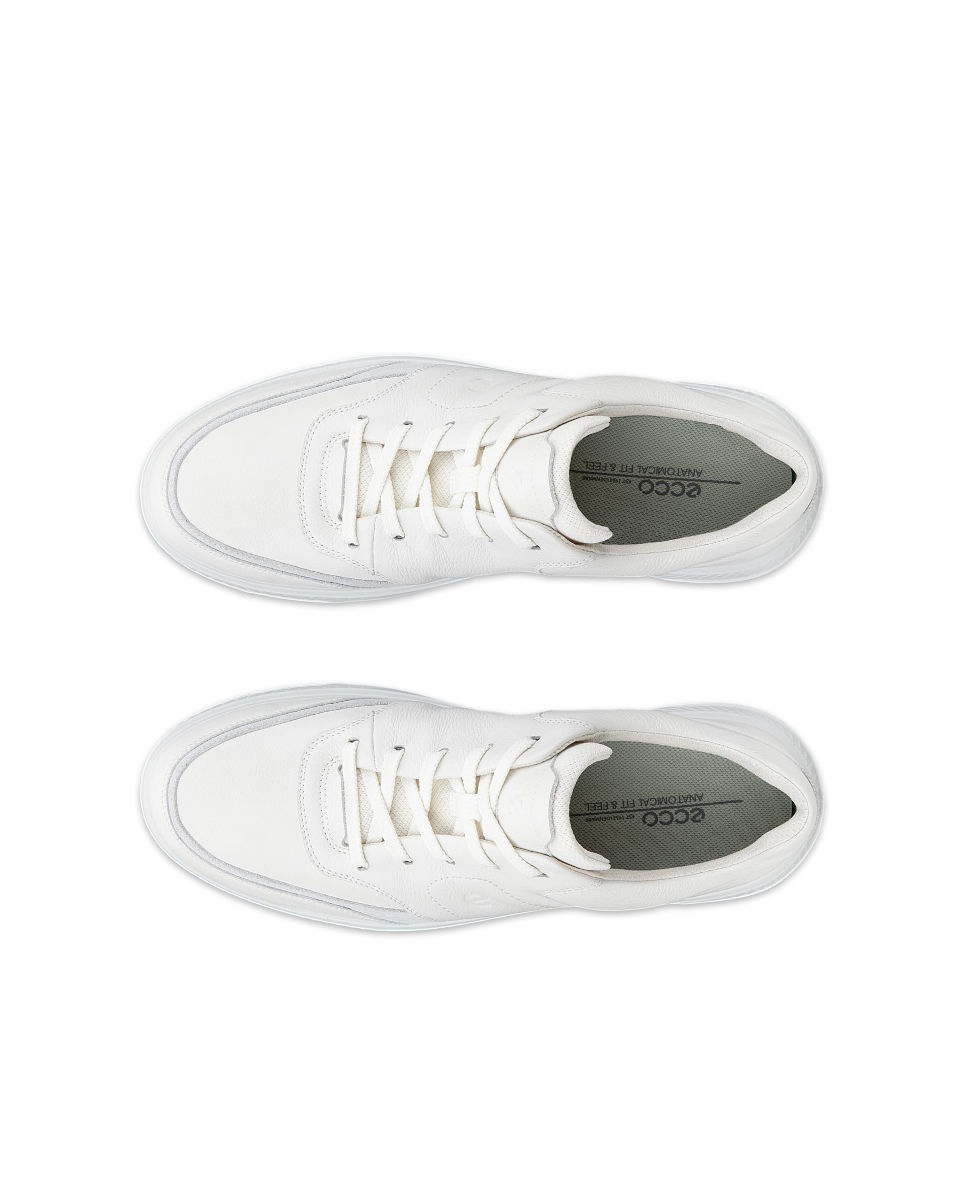 Men's ECCO® MOVE Leather Sneaker - White - Top left pair