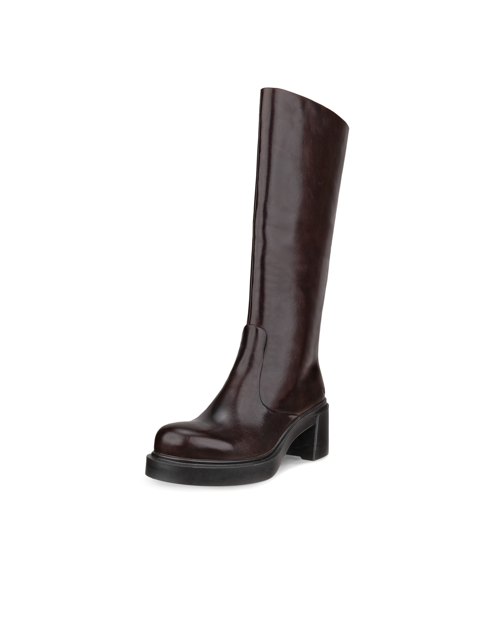 Women's ECCO® METROPOLE SEOUL 45 Leather High-Cut Boot - Brown - Main