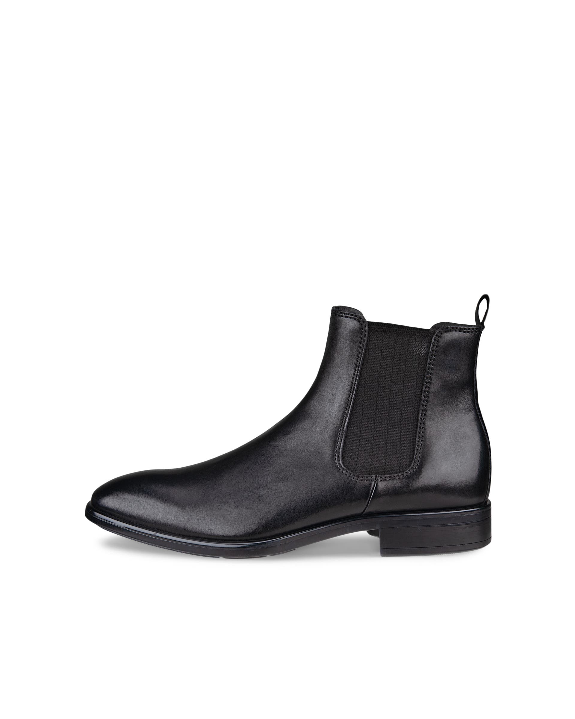 Men's ECCO® Citytray Leather Chelsea Boot - Black - Outside