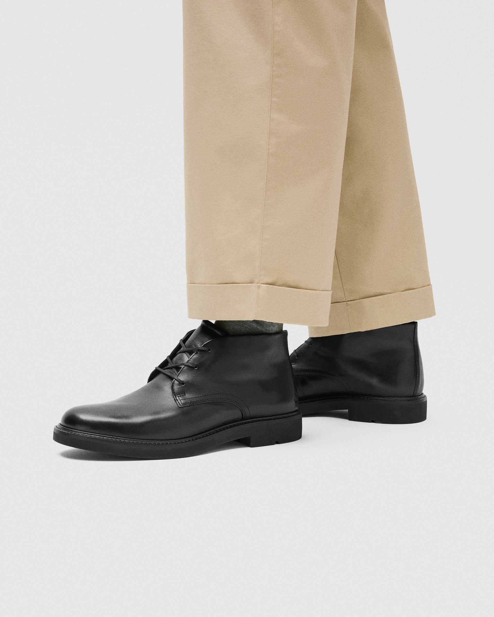 ECCO® Metropole London muške kožne čizme chukka - Crna - Lifestyle image-1