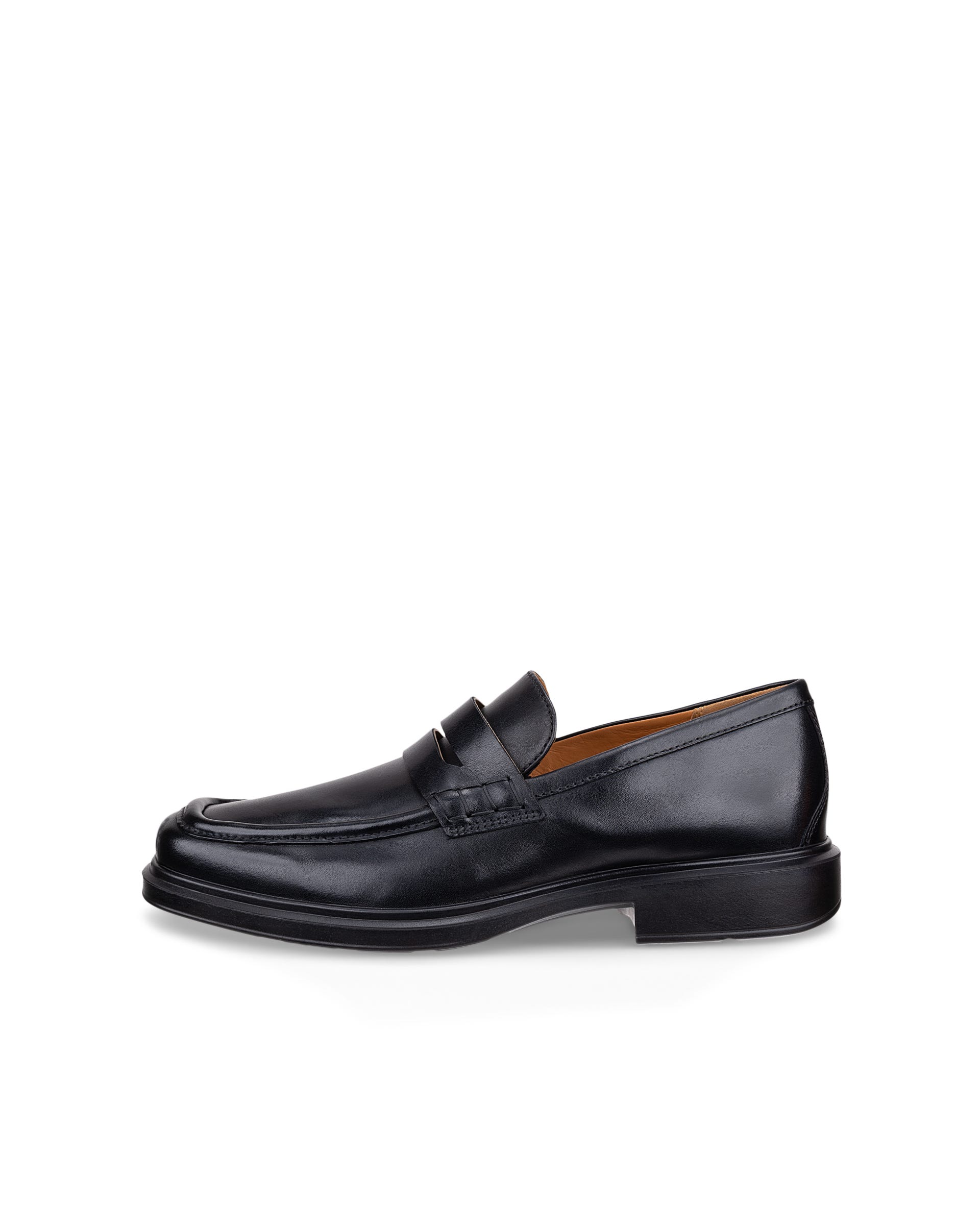 Men's ECCO® HELSINKI 2 Suede Penny Loafer - Black - Outside
