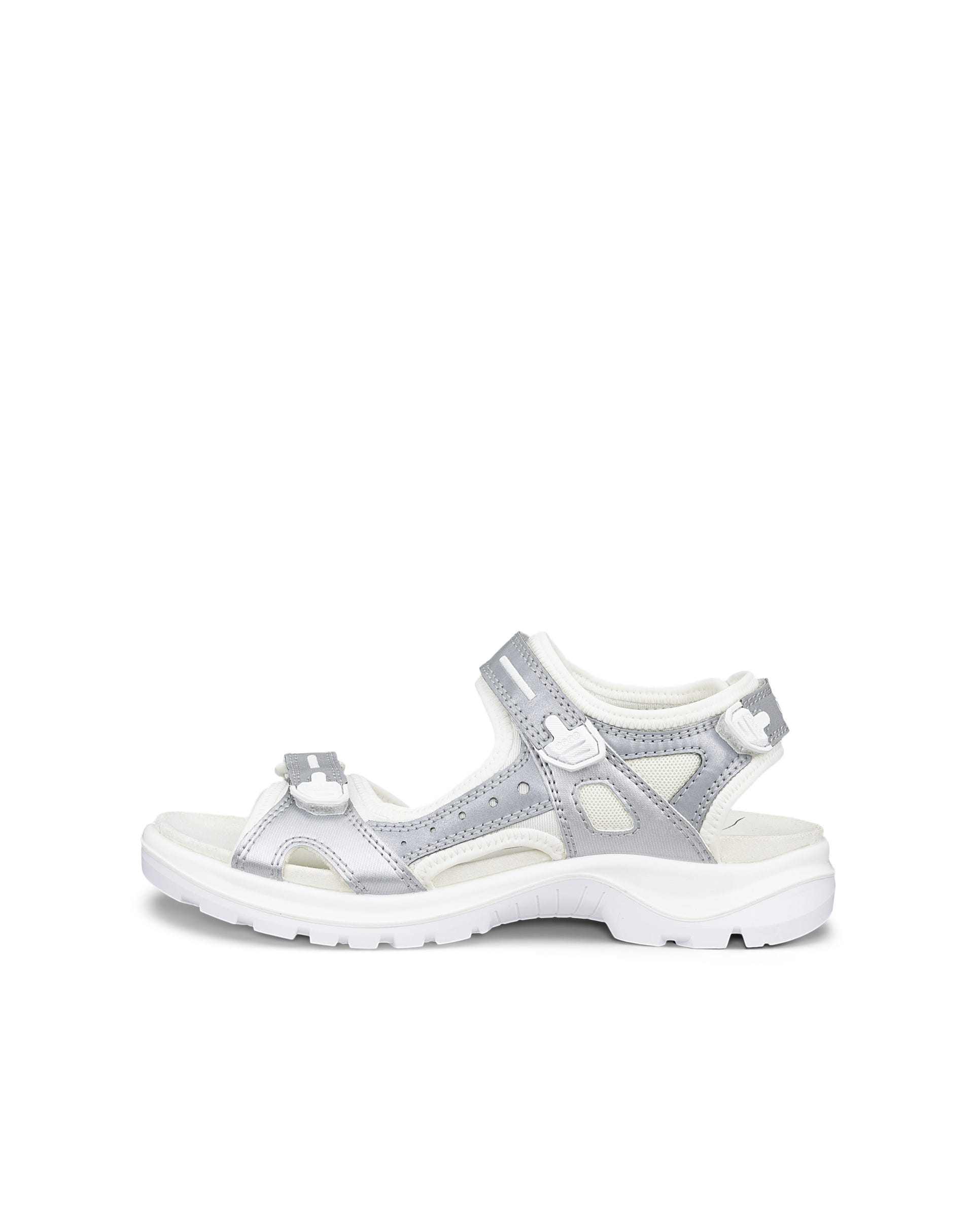 Women's ECCO® Offroad Textile Two Strap Sandal - Silver - Outside