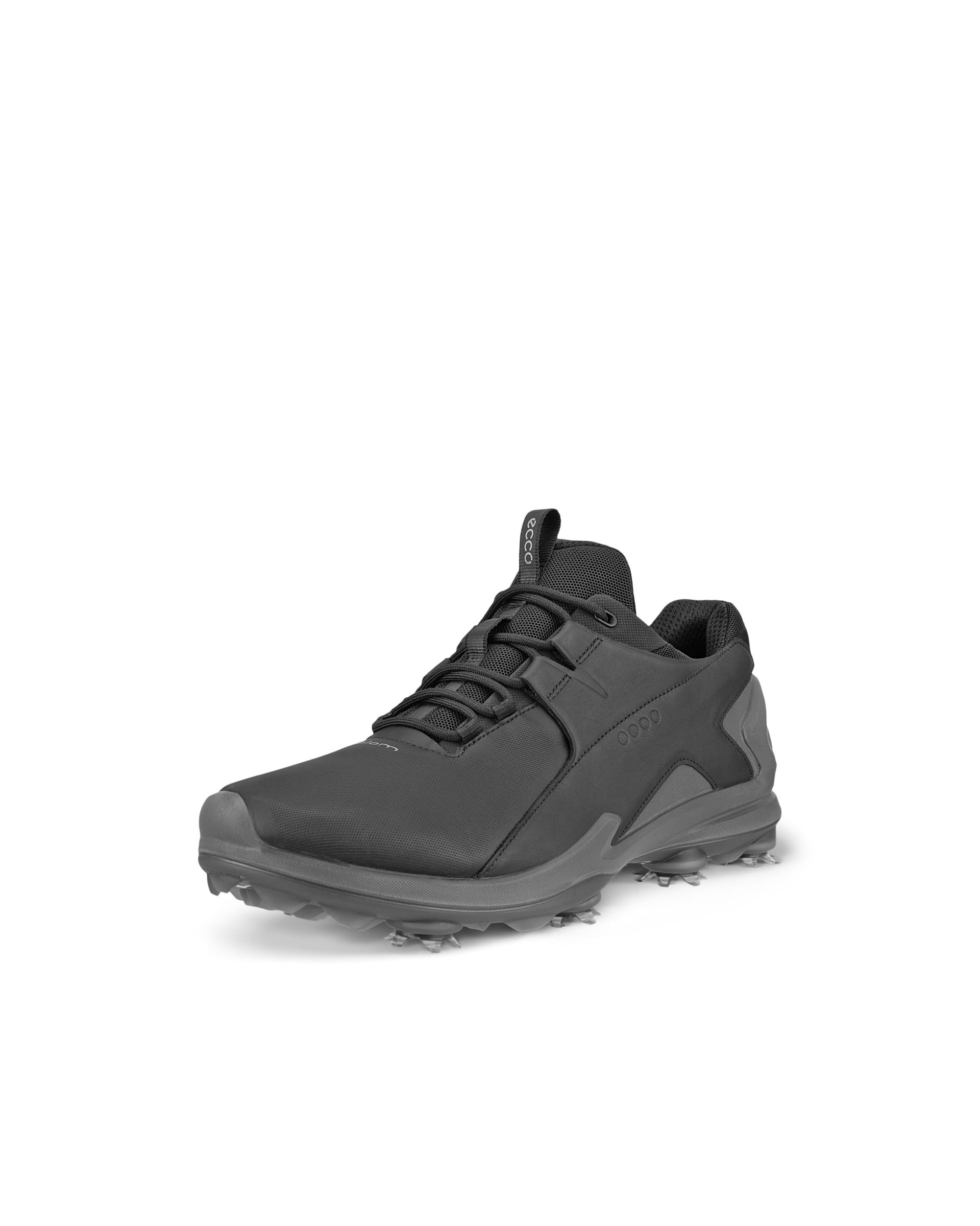 Men's ECCO® Golf Biom Tour Leather Waterproof Spikes Golf Shoe - Black - Main