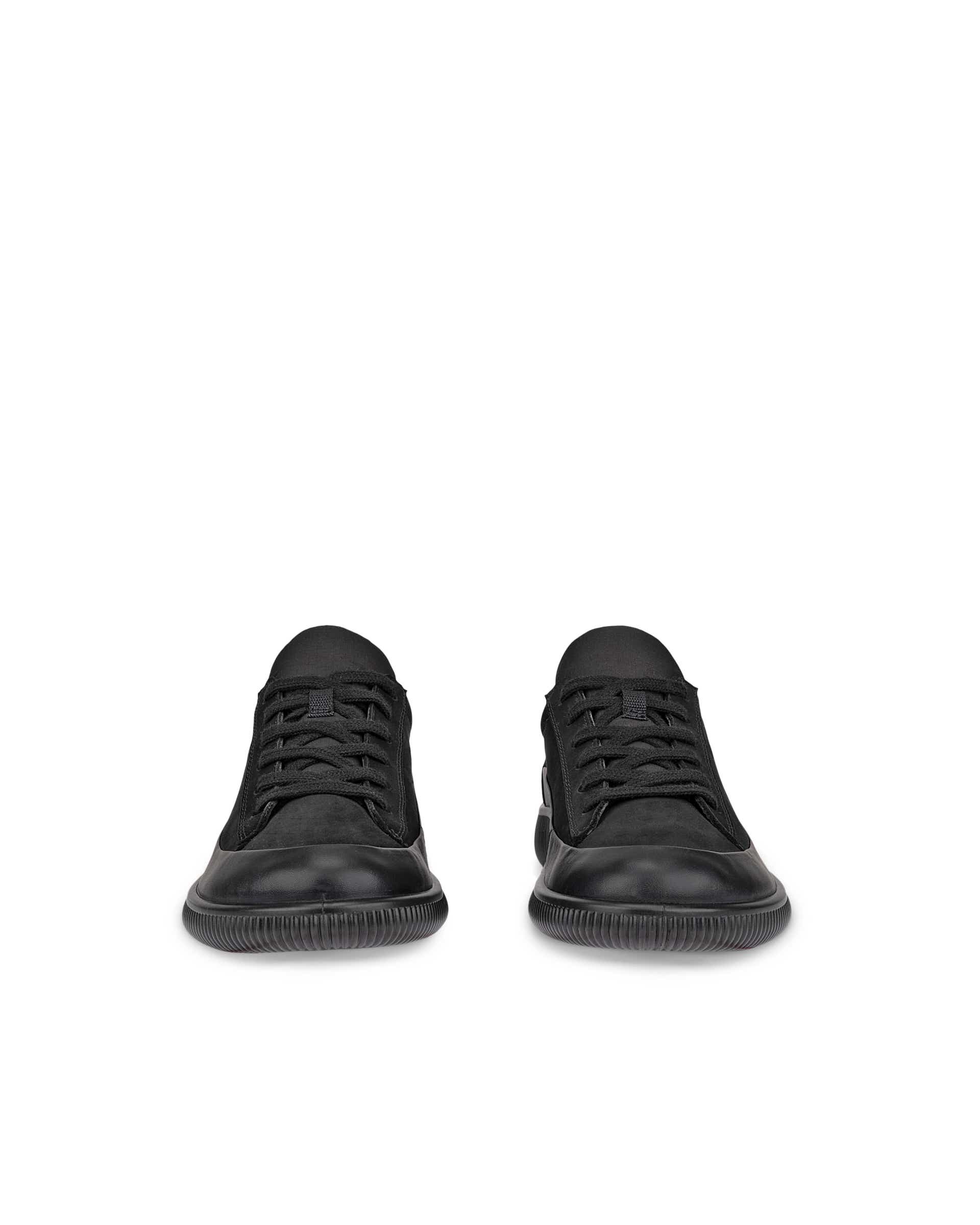 ECCO® SOFT ZERO Damen Wasserdichte Nubuklederschuh - Schwarz - Front pair