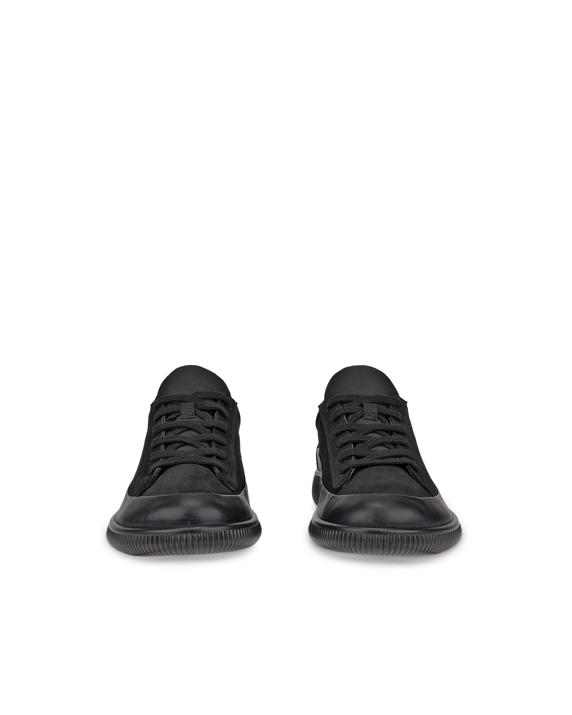 ECCO® SOFT ZERO Damen Wasserdichte Nubuklederschuh - Schwarz - Front pair