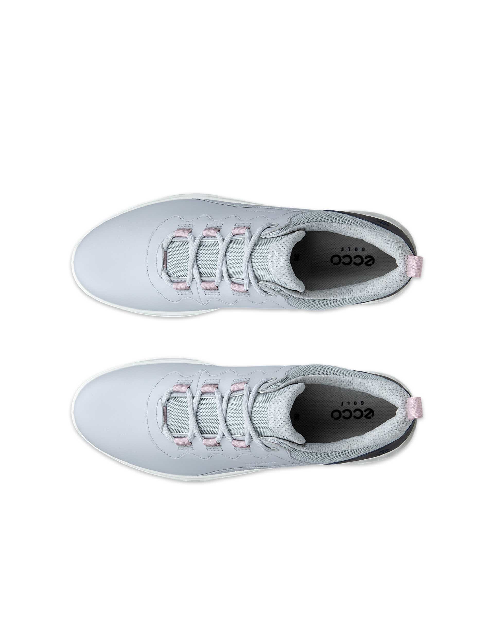 Women's ECCO® Golf S-Casual Leather Waterproof Golf Shoe - Gray - Top left pair