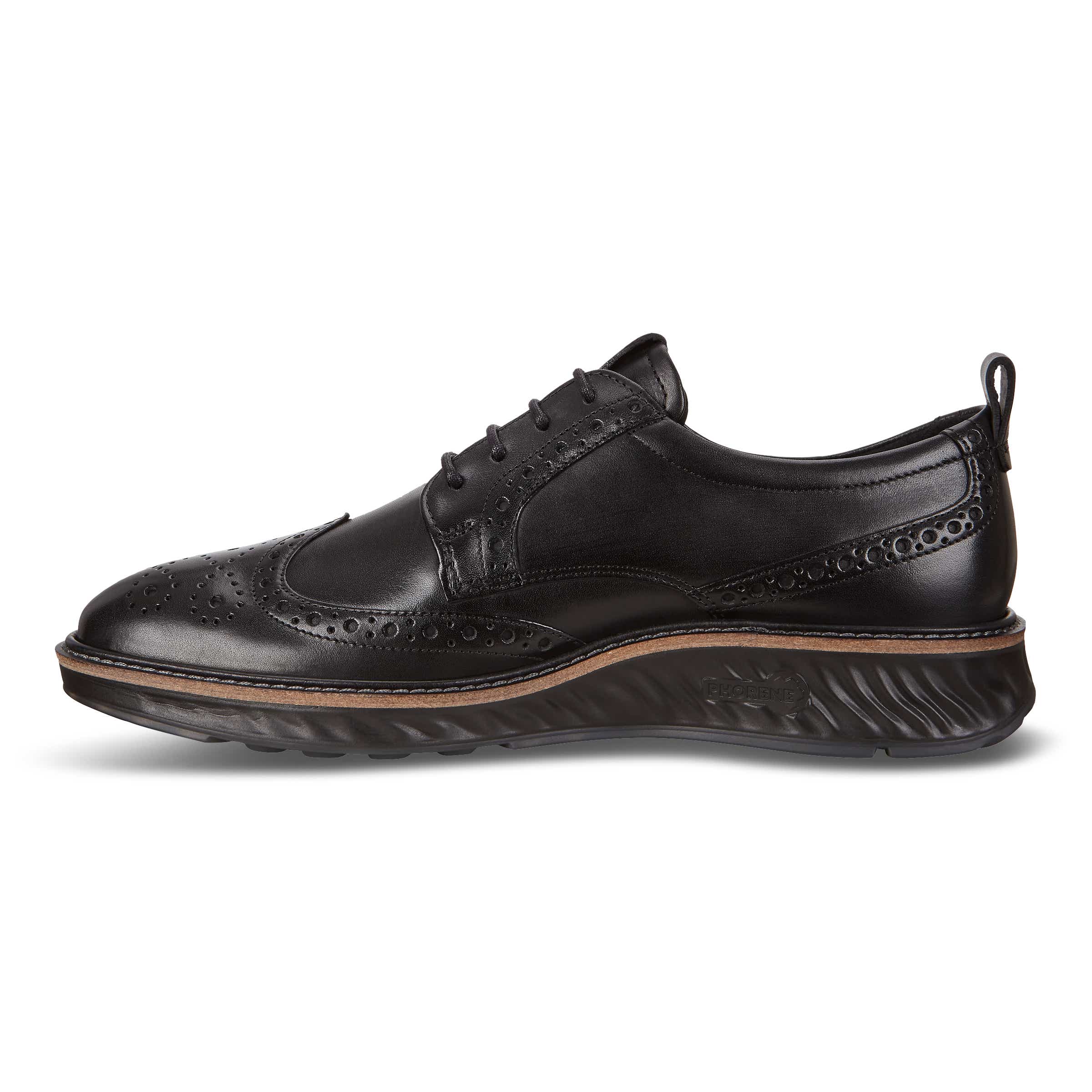 ecco St.1 Hybrid 革靴 レザー GTX 黒 Men's ECCO® ST.1 Hybrid Leather Gore-Tex Derby Shoe | Black