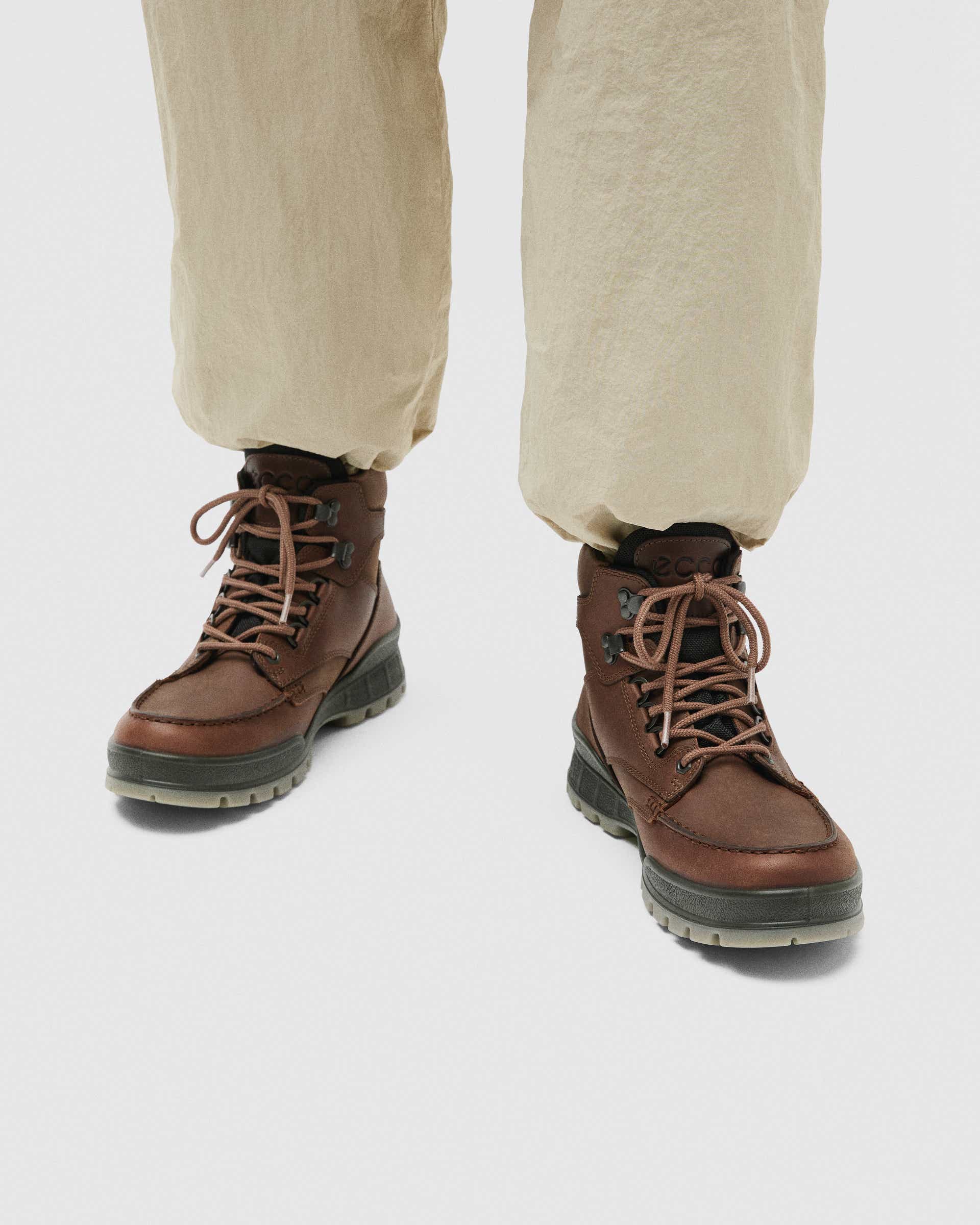 Men's ECCO® Track 25 Leather Gore-Tex Mid-Cut Boot - Brown - Lifestyle image-1