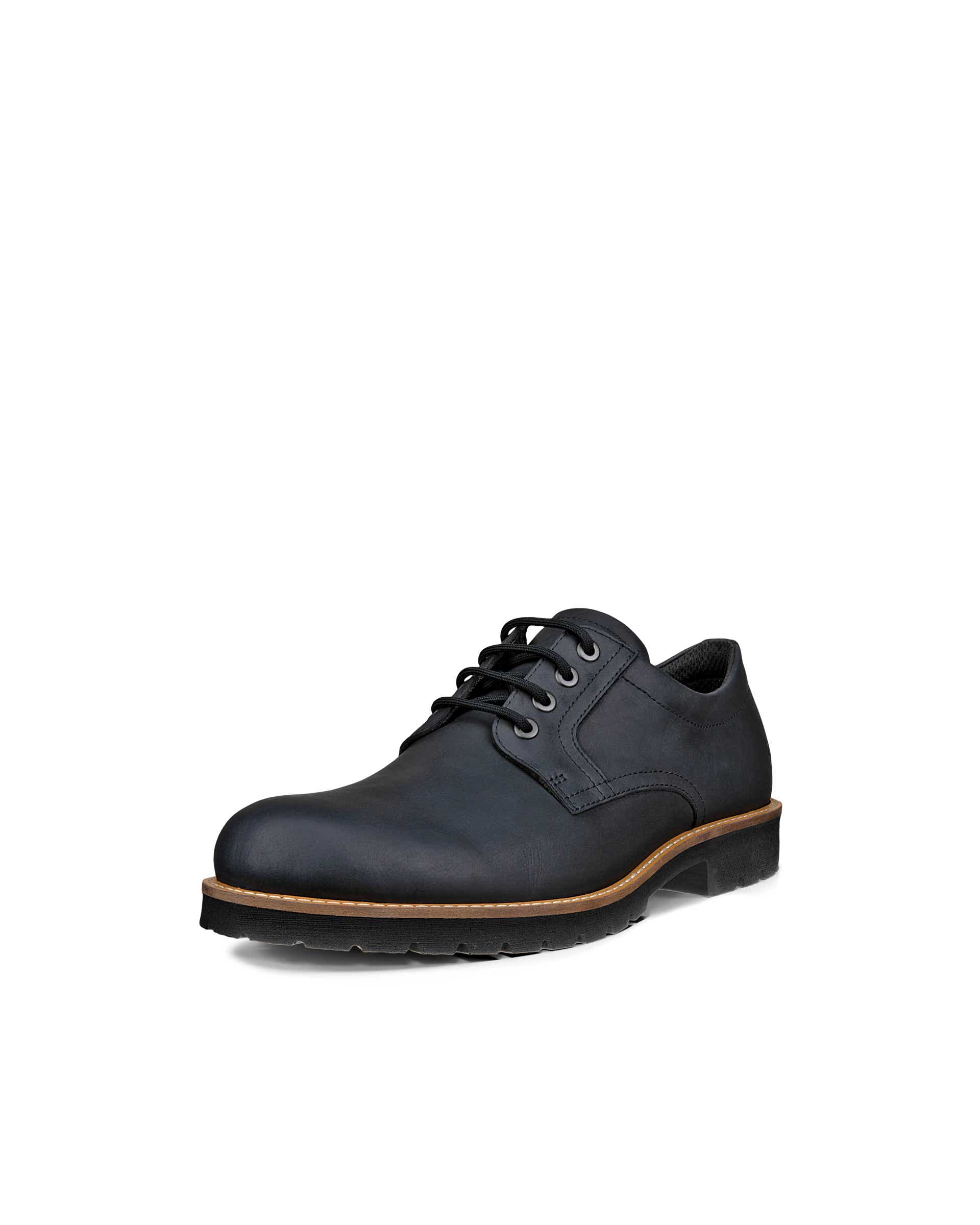 Men's ECCO® Jamestown Leather Derby Shoe - Black - Main