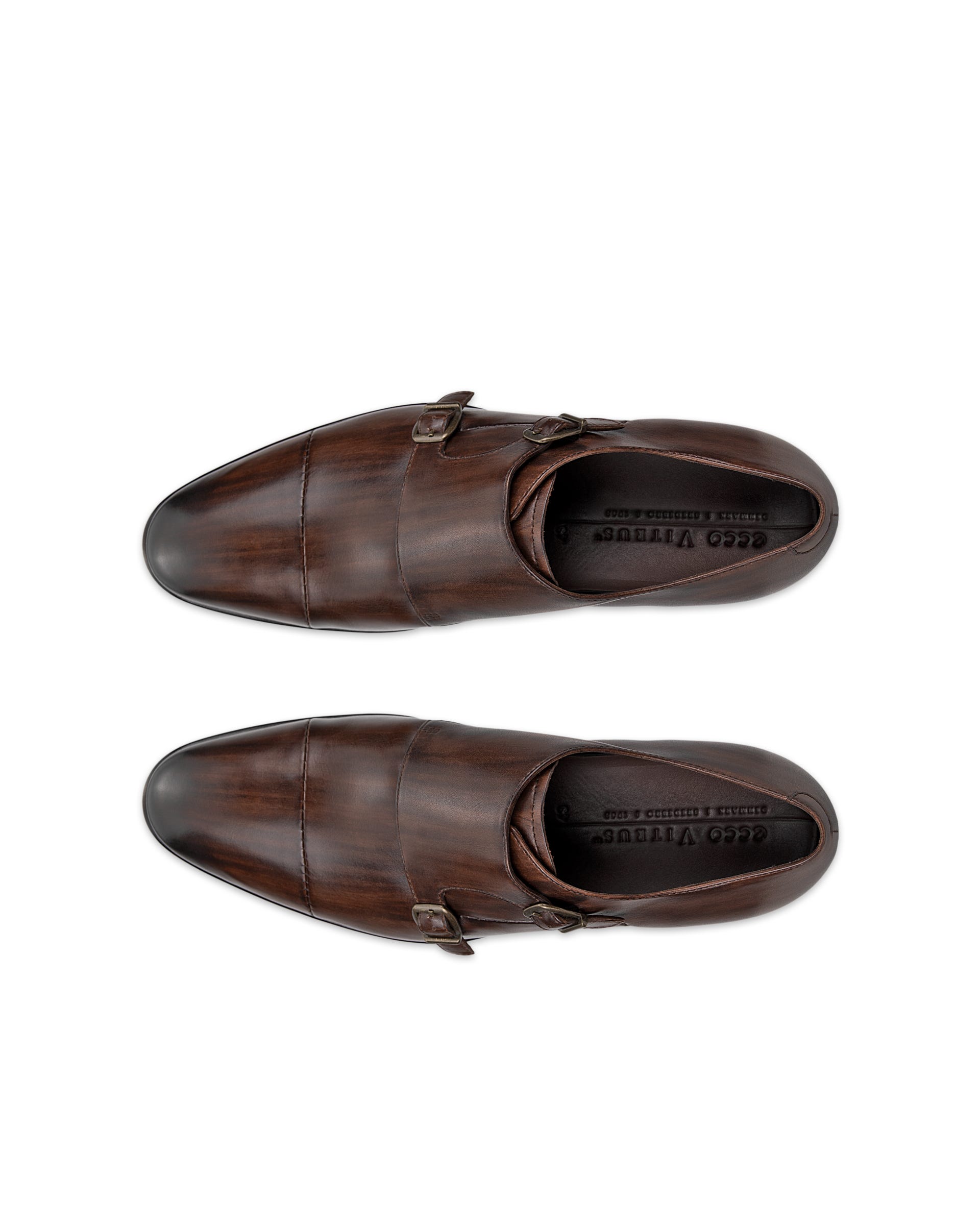 ECCO Vitrus Mondial メンズ レザーダービーシューズ - ブラウン - Top left pair