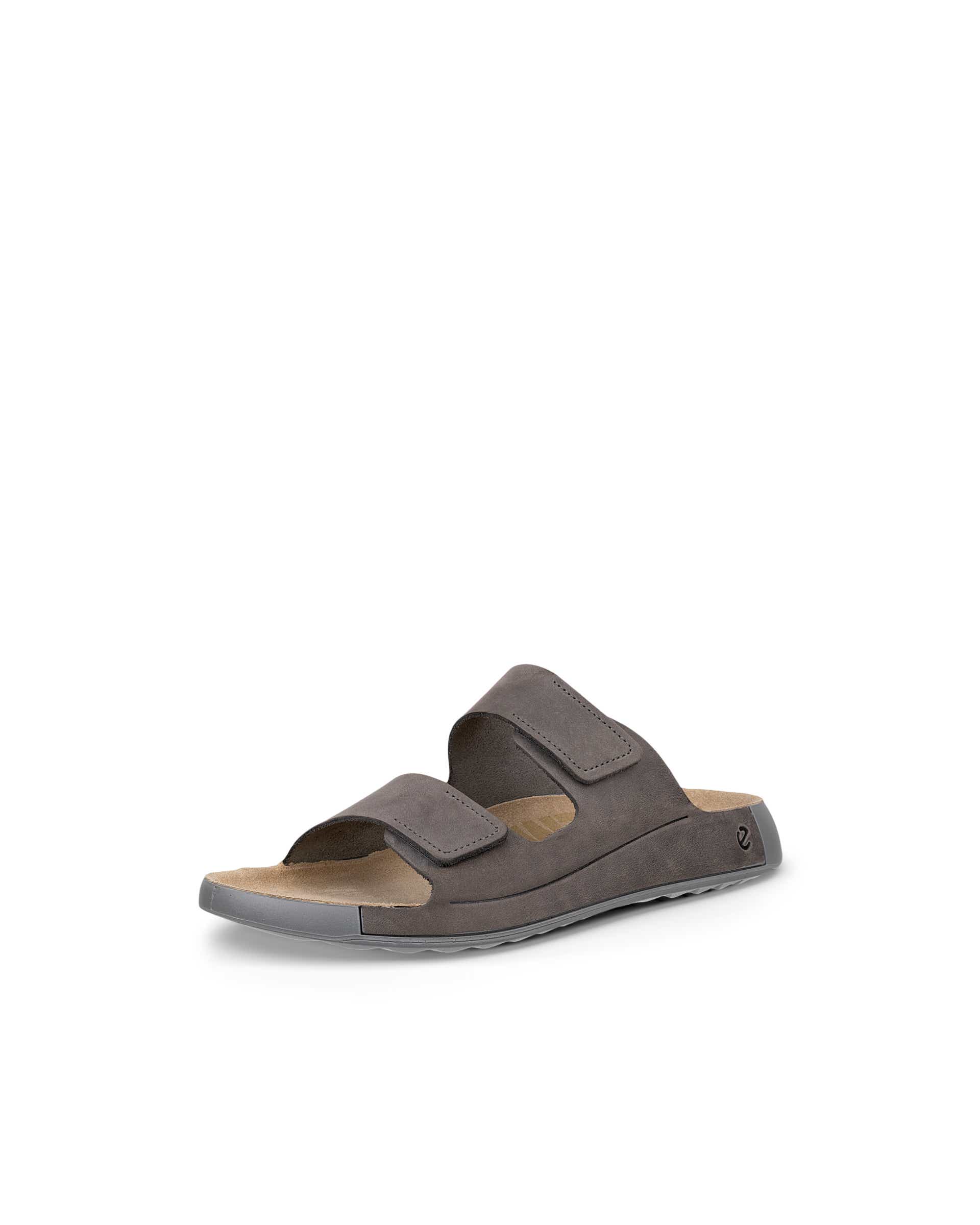 Men's ECCO® Cozmo Nubuck Two Strap Sandal - Grey - Main