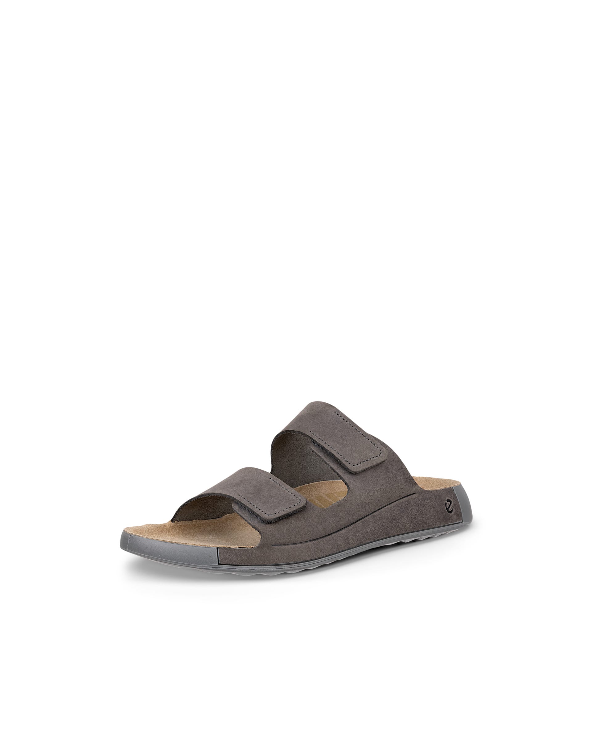 Men's ECCO® Cozmo Nubuck Two Strap Sandal - Grey - Main