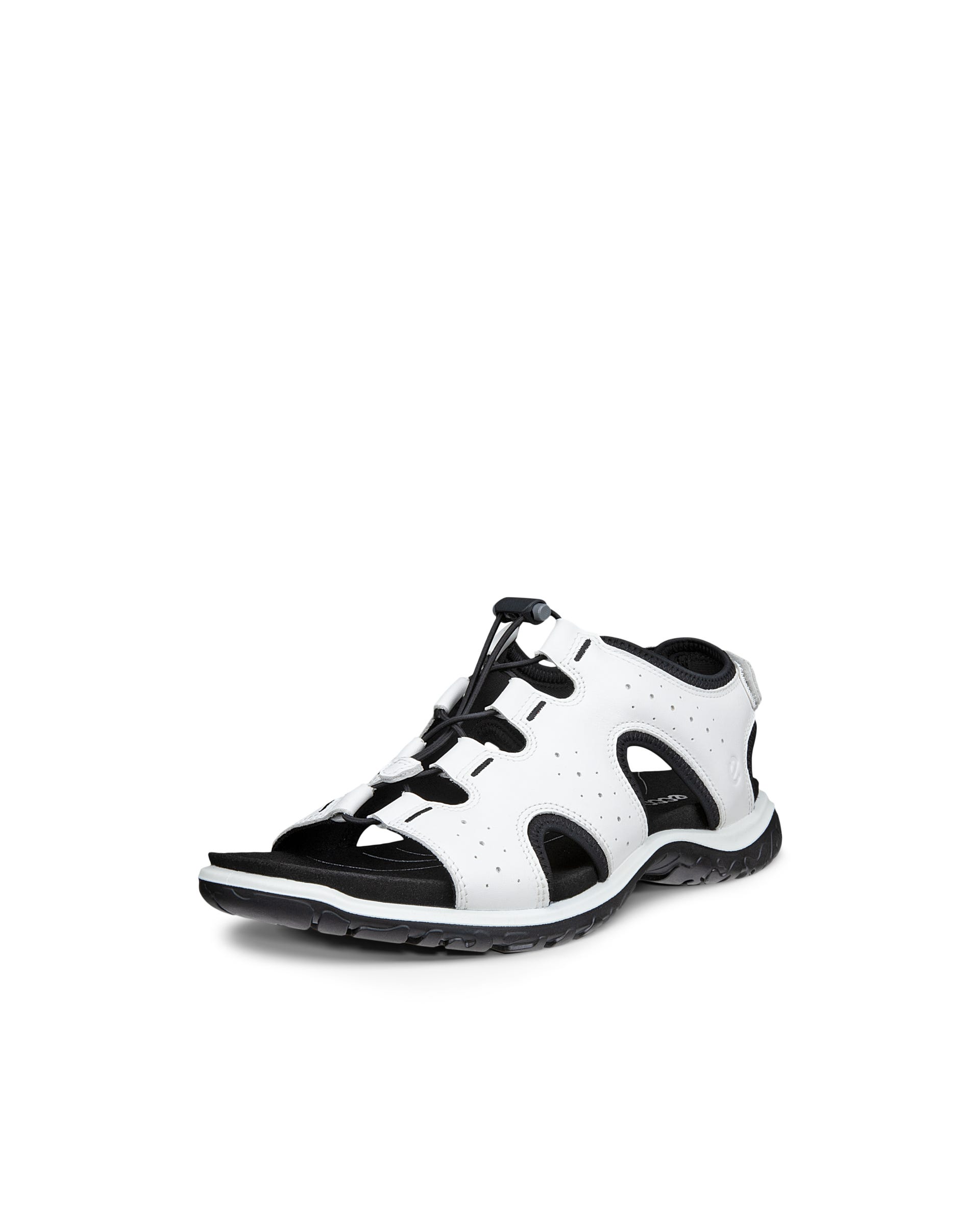 Women's ECCO® Offroad Roam Leather Fisherman Sandal - White - Main