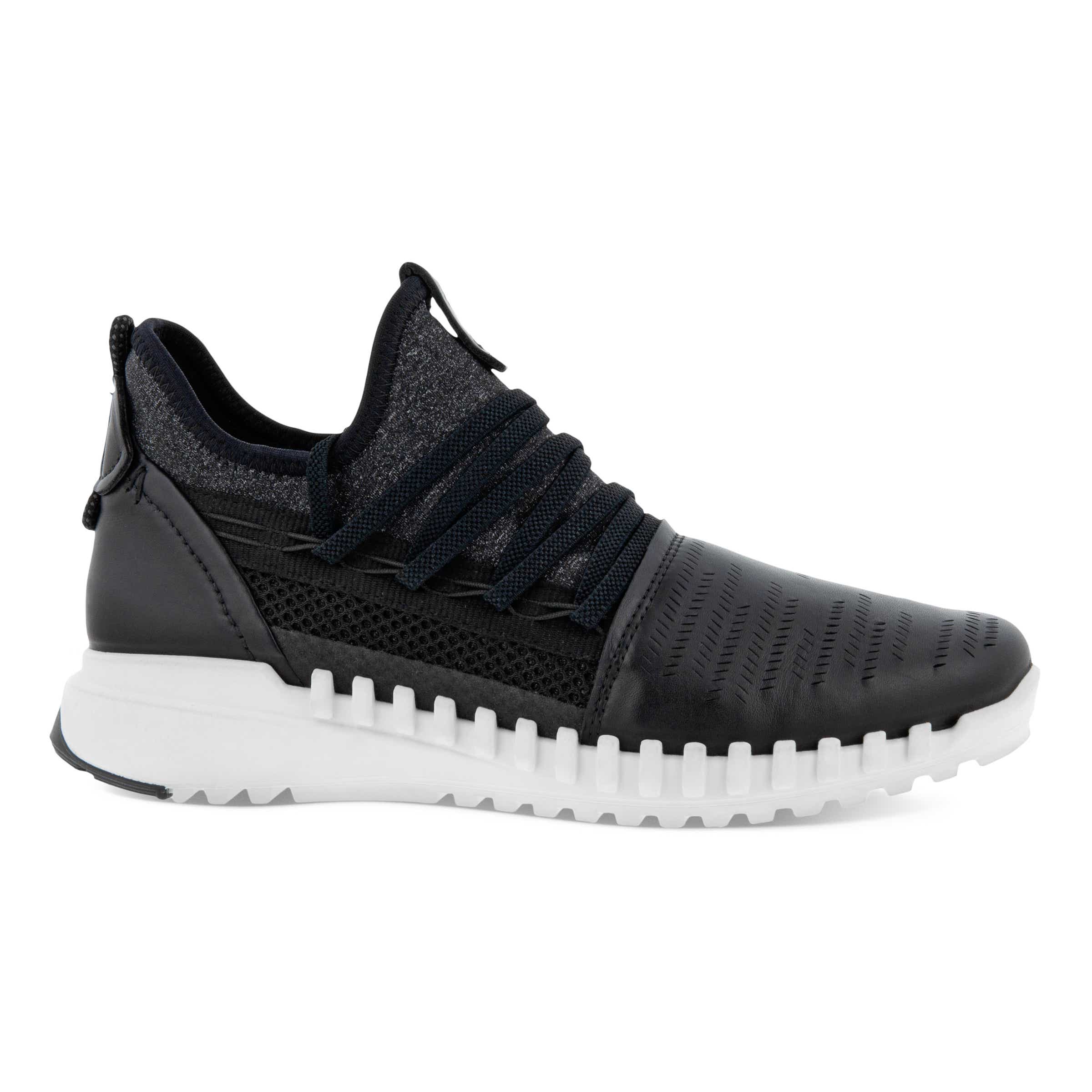 ECCO Zipflex Low ウィメンズ レザースニーカー - ブラック - Outside