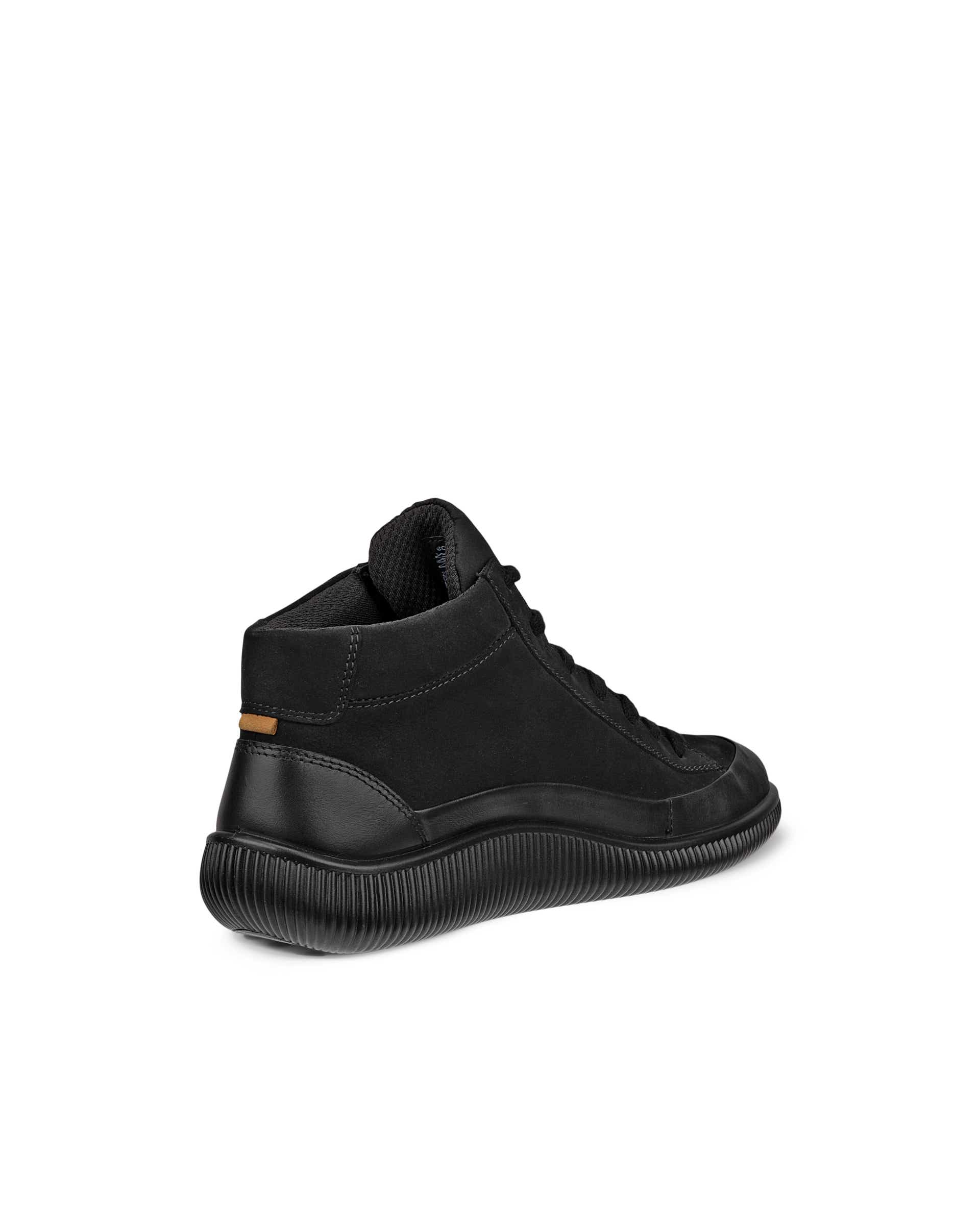 ECCO® SOFT ZERO ženske vodootporne srednje čizme od nubuka - Crna - Back