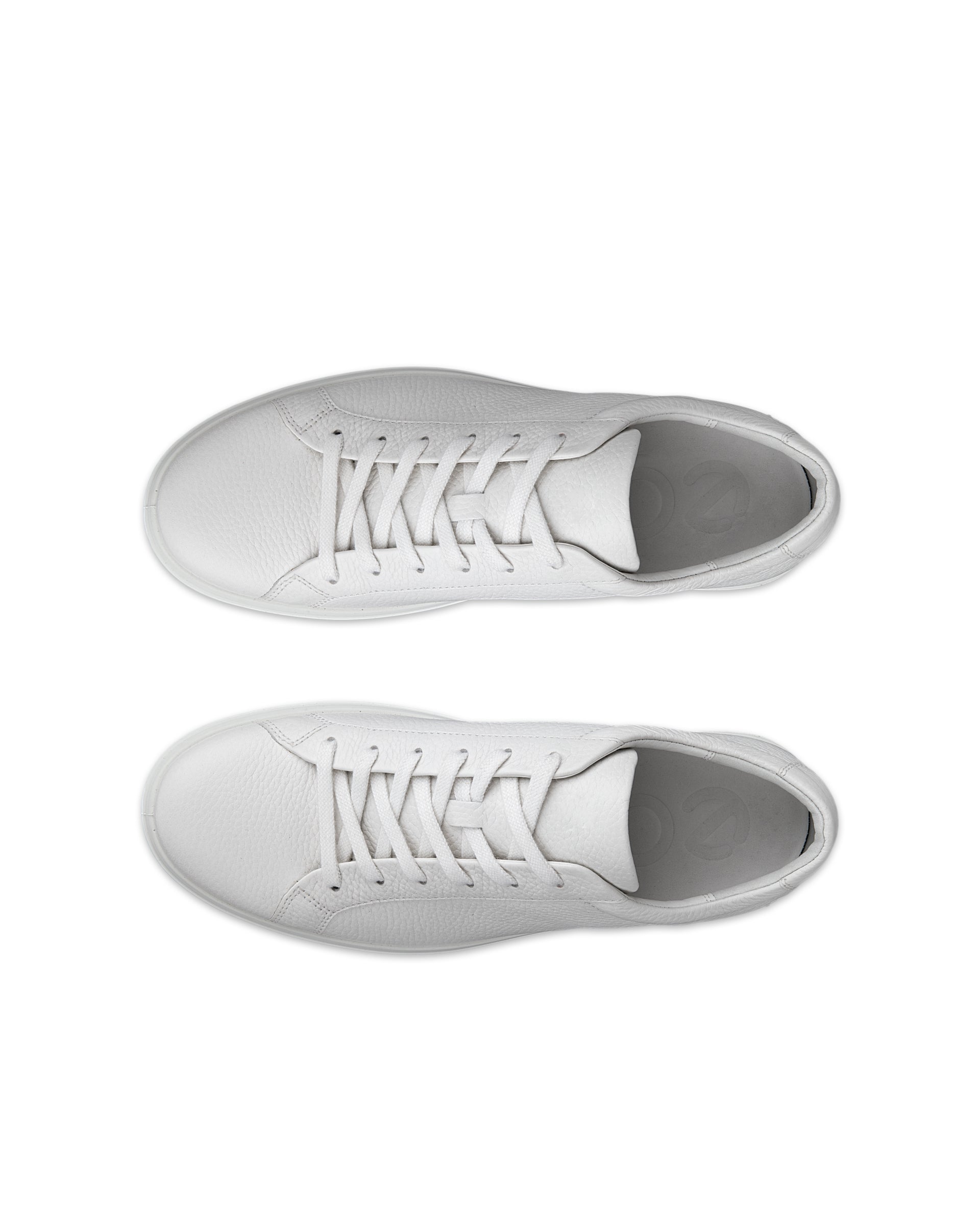 ECCO® Soft 60 Heren leren sneaker - Wit - Top left pair