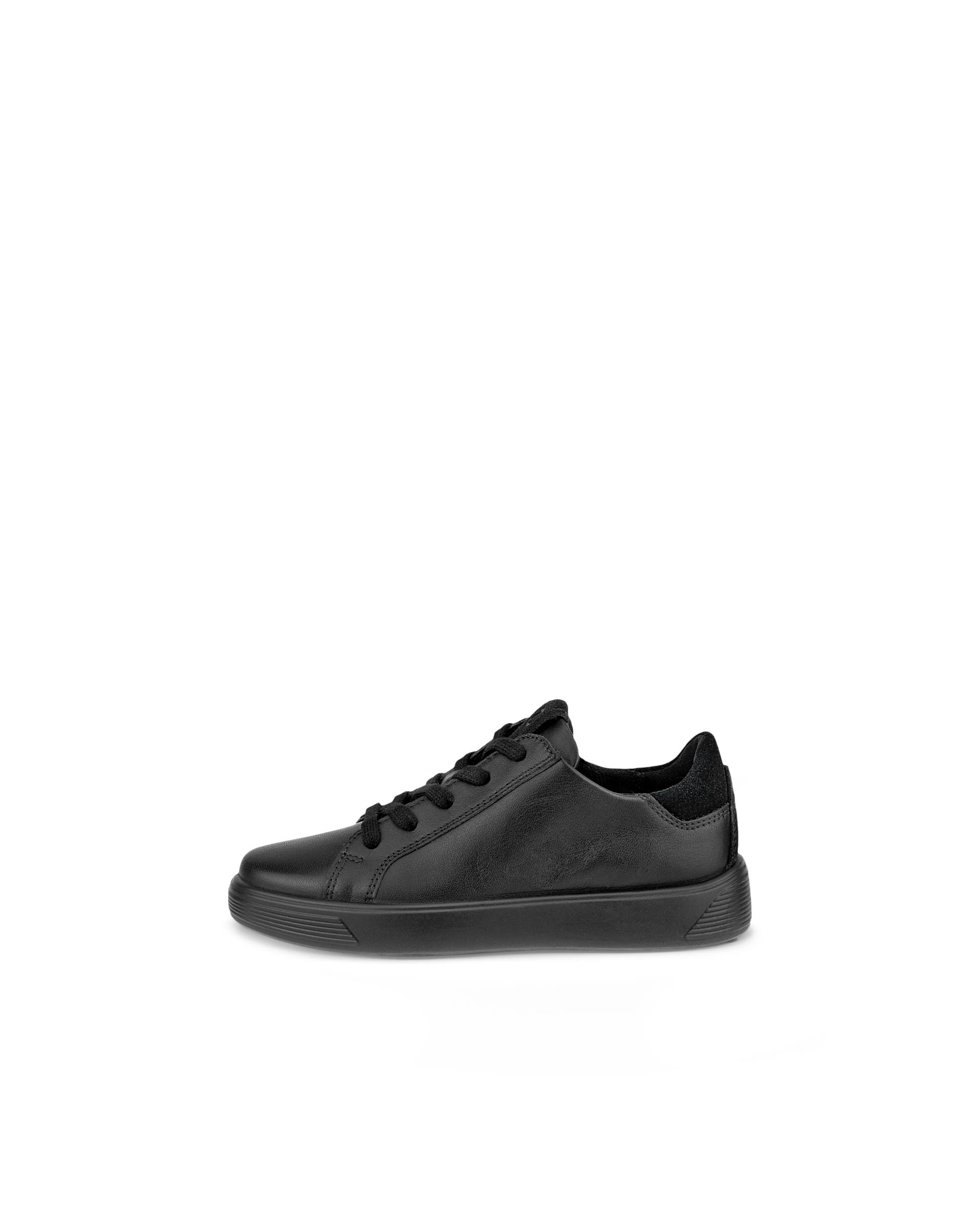 Kids' ECCO® Street 1 Leather Sneaker - Black - Outside