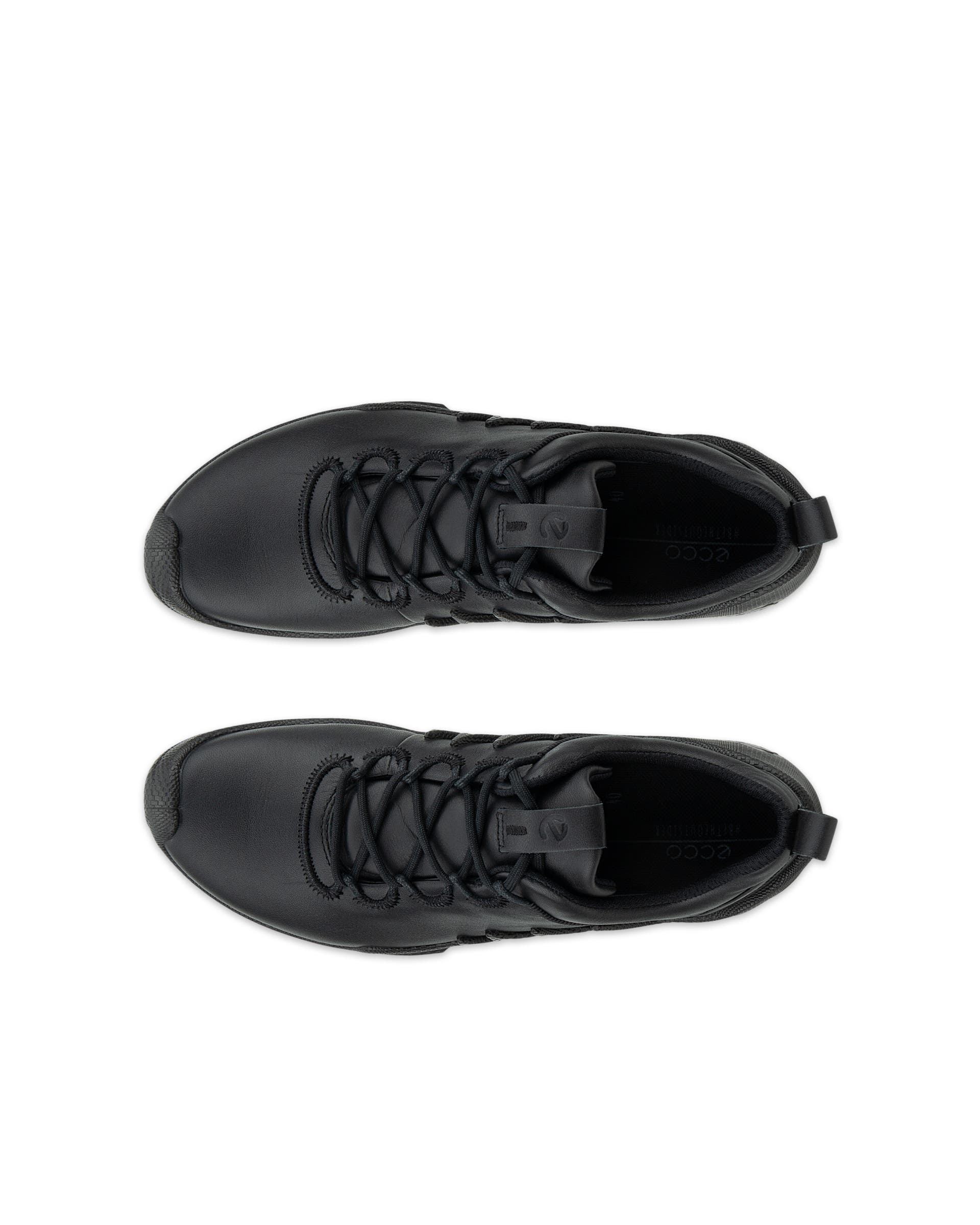Women's ECCO® BIOM AEX Leather Shoe - Black - Top left pair